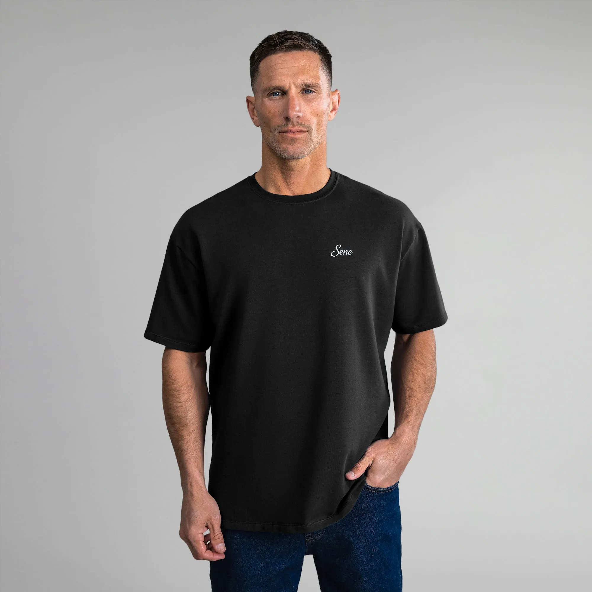 Cumulus Drop Script T-Shirt - Black sold by Sene