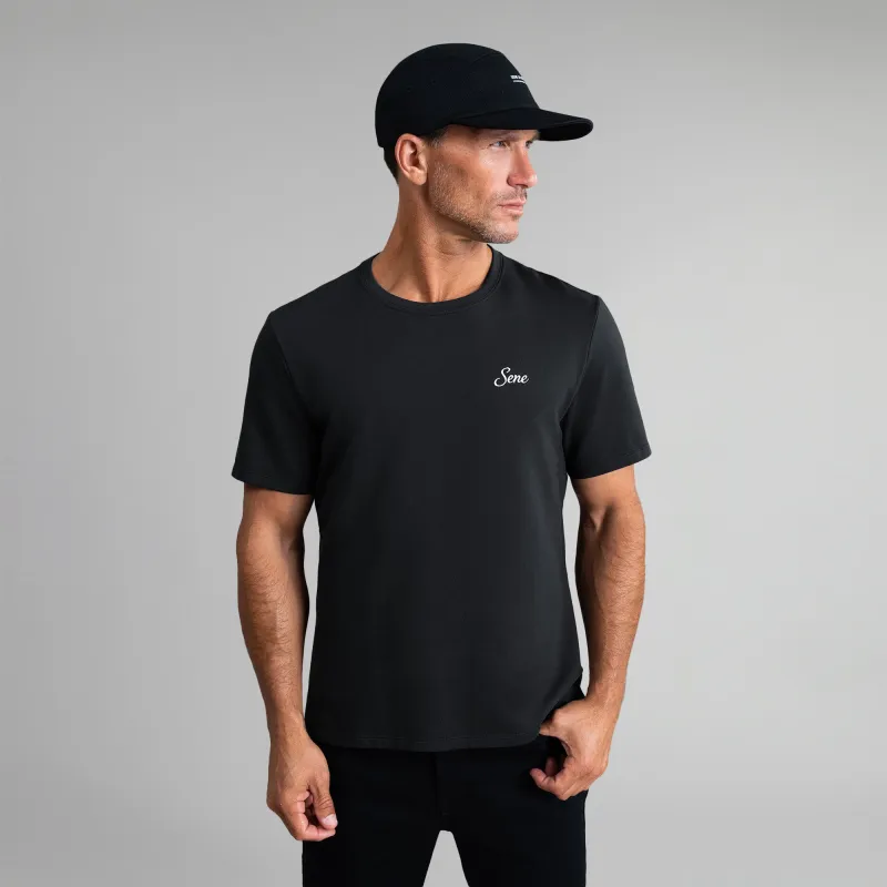 Cumulus Script T-Shirt - Black sold by Sene
