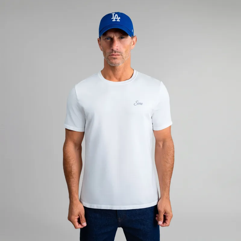 Cumulus Script T-Shirt - White sold by Sene