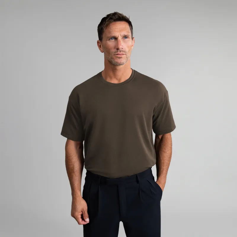 Cumulus Drop Shoulder T-Shirt - Umber sold by Sene