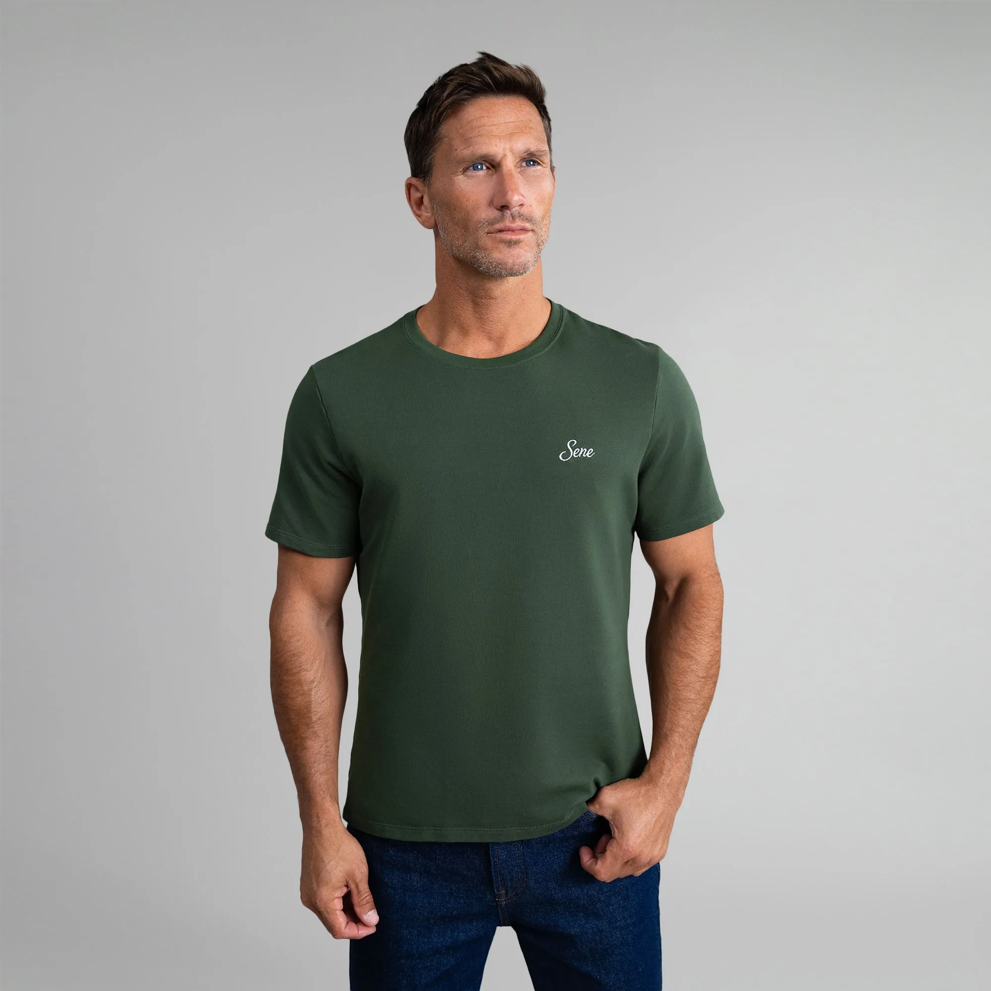 Cumulus Script T-Shirt - Moss sold by Sene product image thumbnail 3