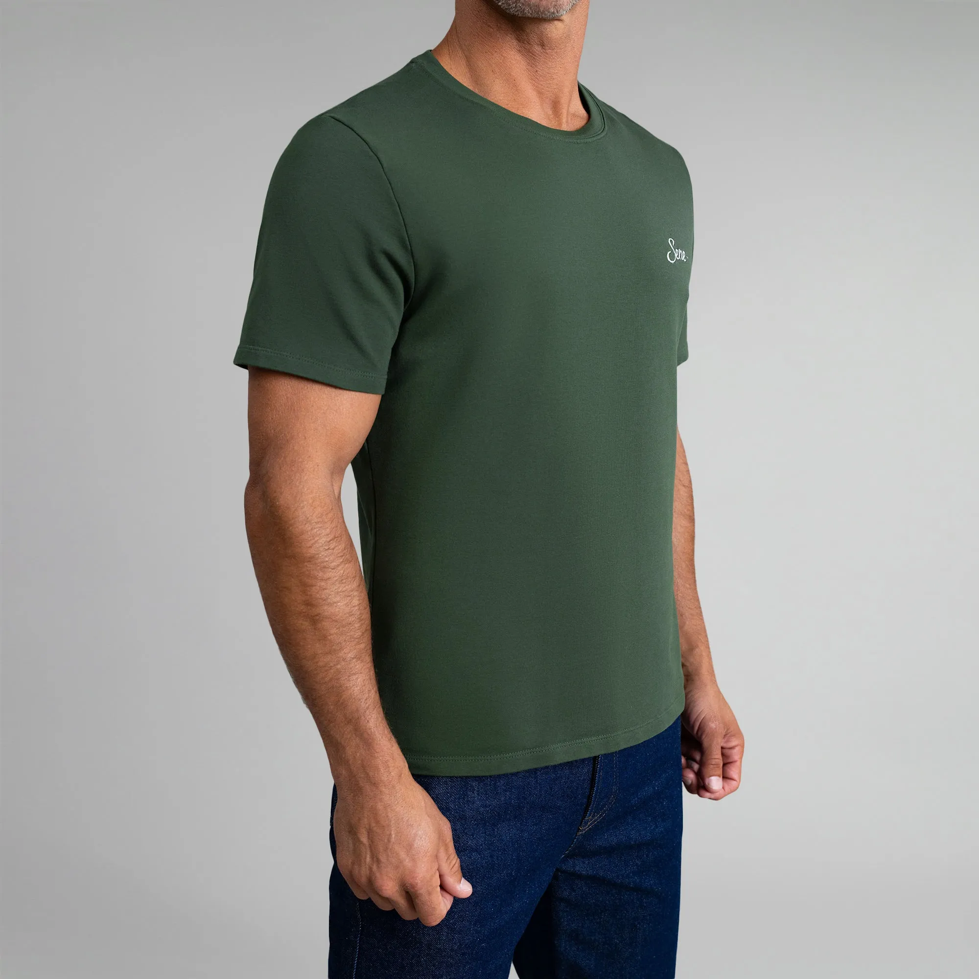 Cumulus Script T-Shirt - Moss sold by Sene product image thumbnail 4