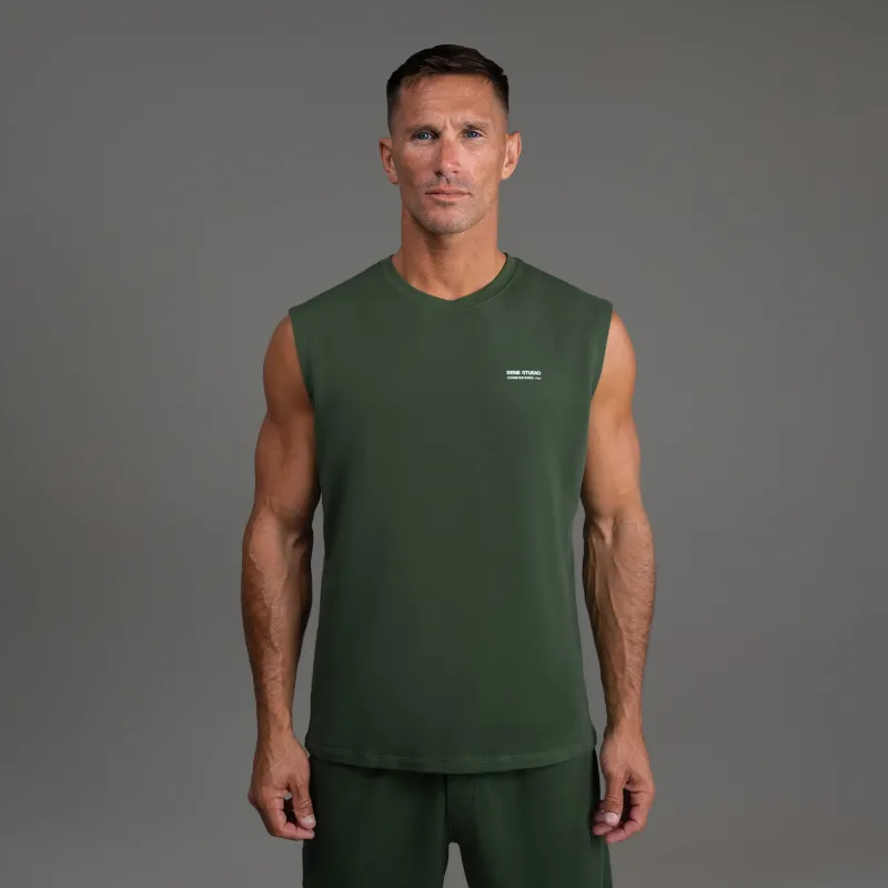 Commissioned Cumulus Tank Top - Moss sold by Sene