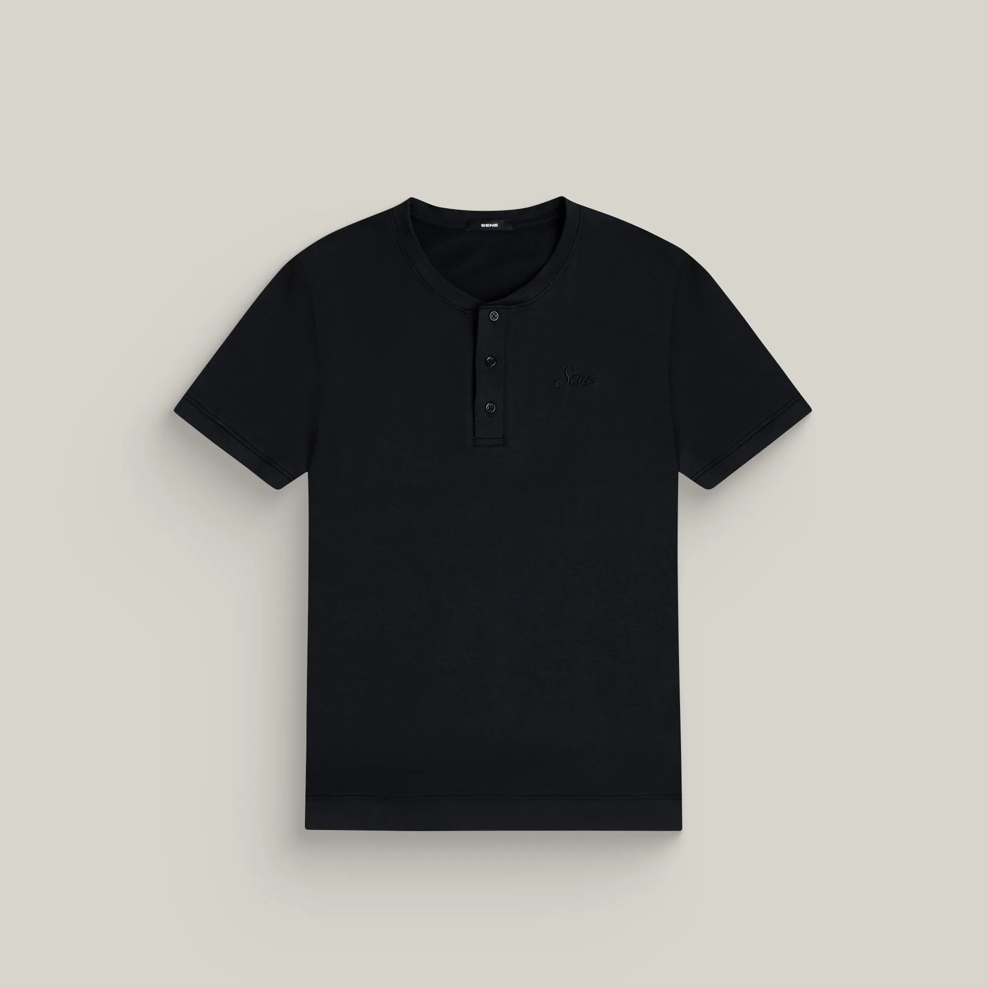Cumulus Drop Henley - Black sold by Sene product image thumbnail 2