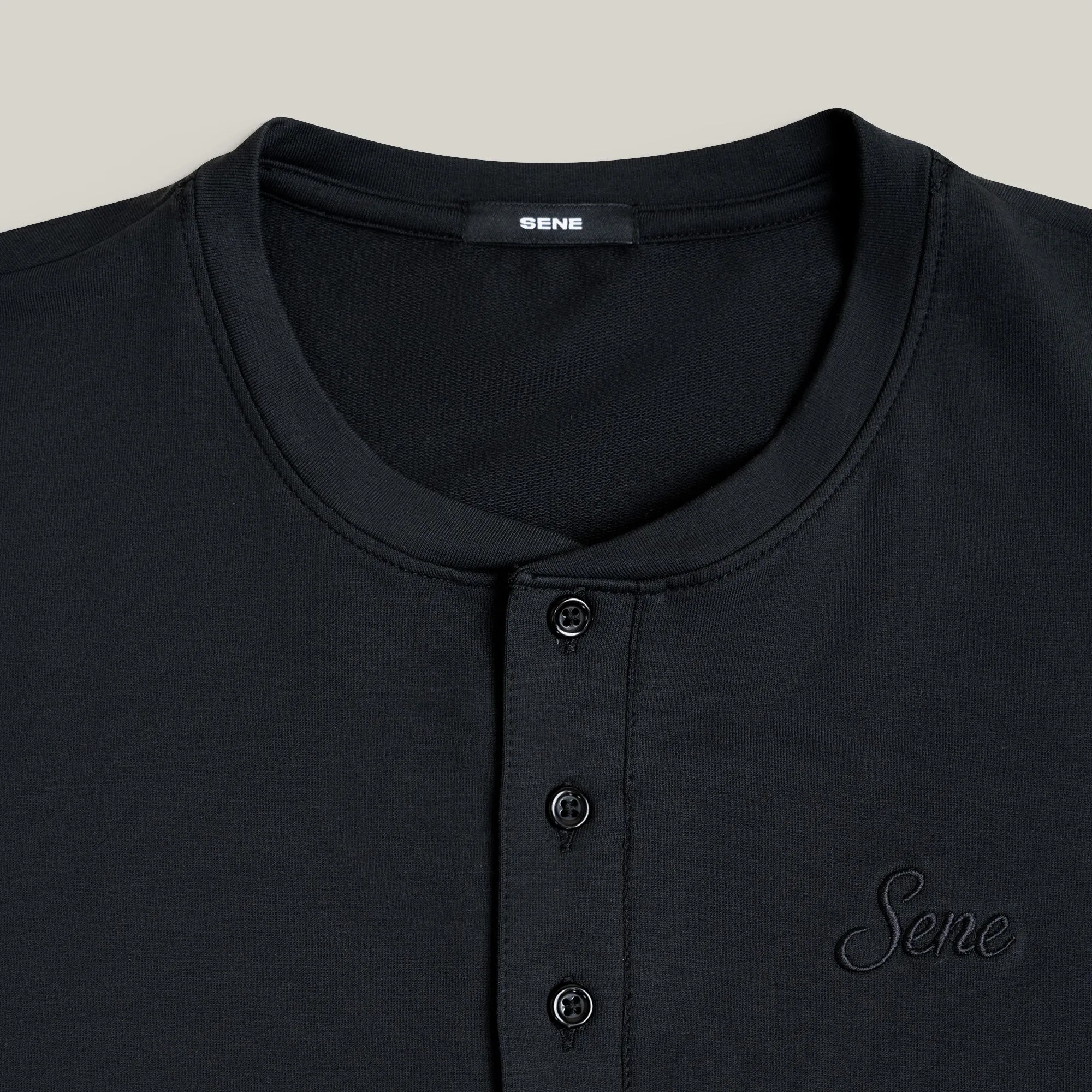 Cumulus Tailored Henley - Black sold by Sene product image thumbnail 5