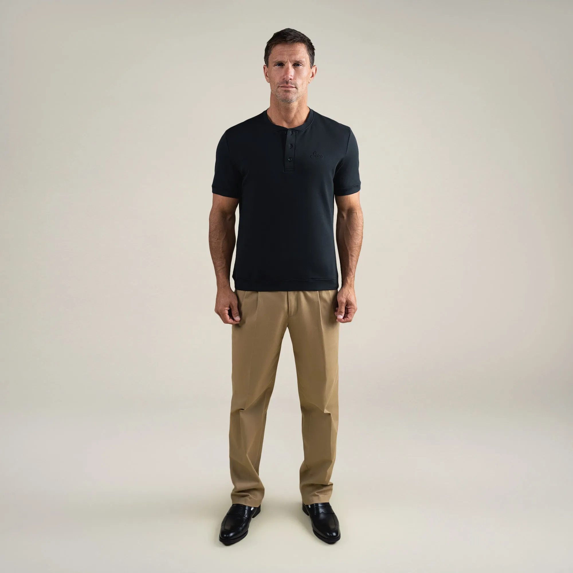 Cumulus Tailored Henley - Black sold by Sene product image thumbnail 3