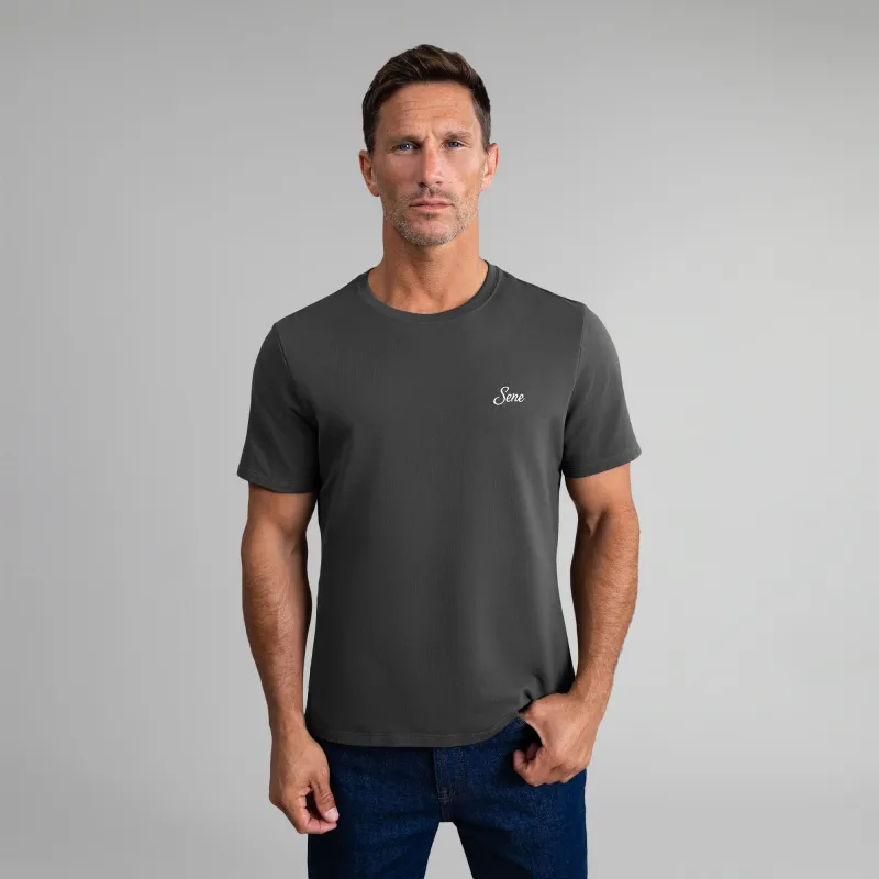 Cumulus Script T-Shirt - Smoke sold by Sene