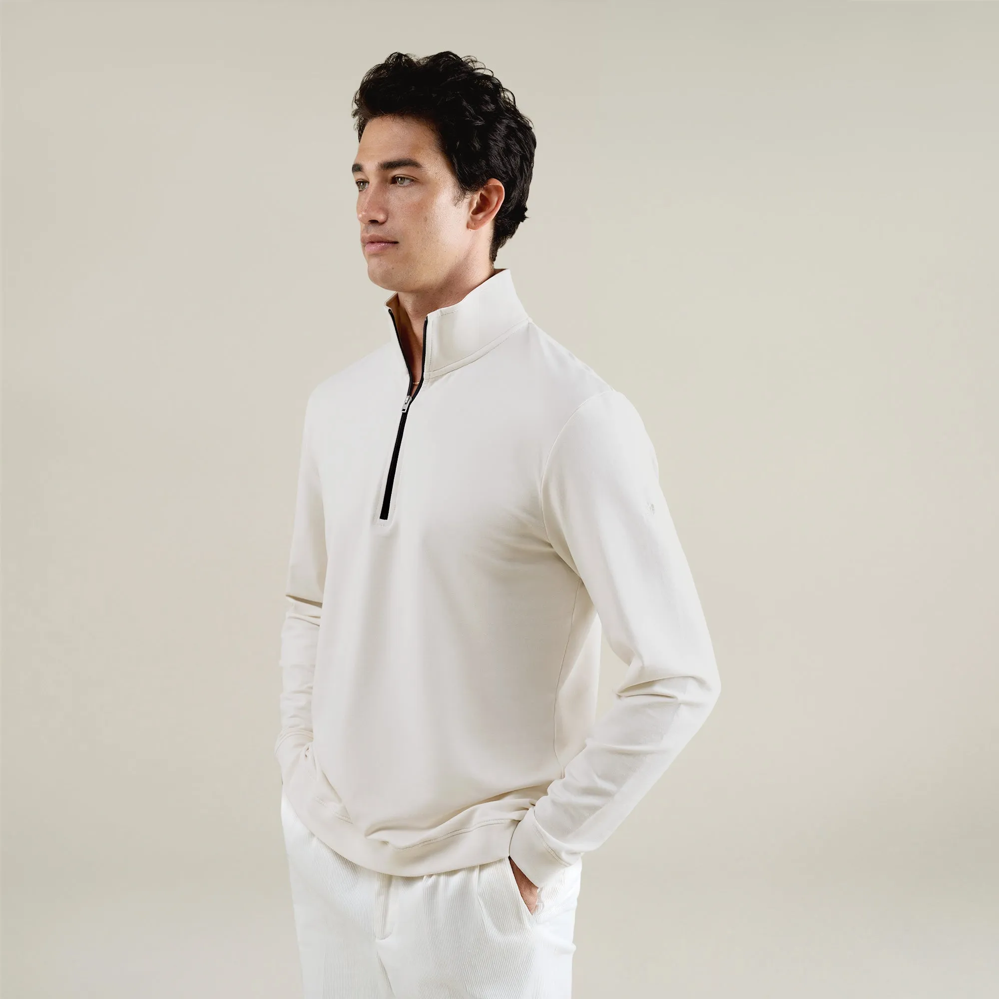 Cumulus Quarter Zip - Bone sold by Sene product image thumbnail 5