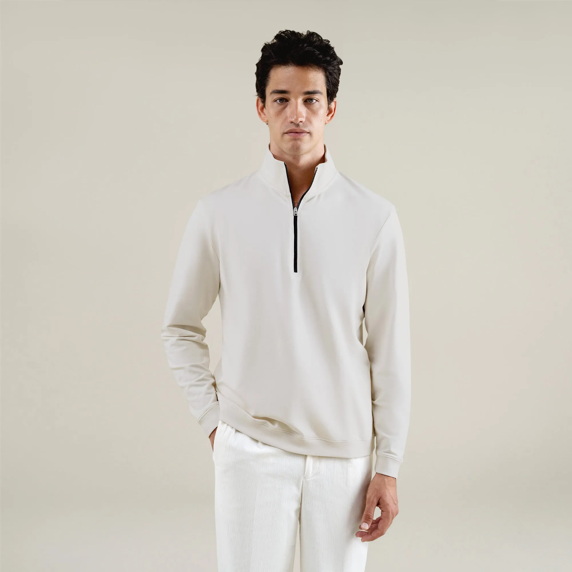 Cumulus Quarter Zip - Bone sold by Sene