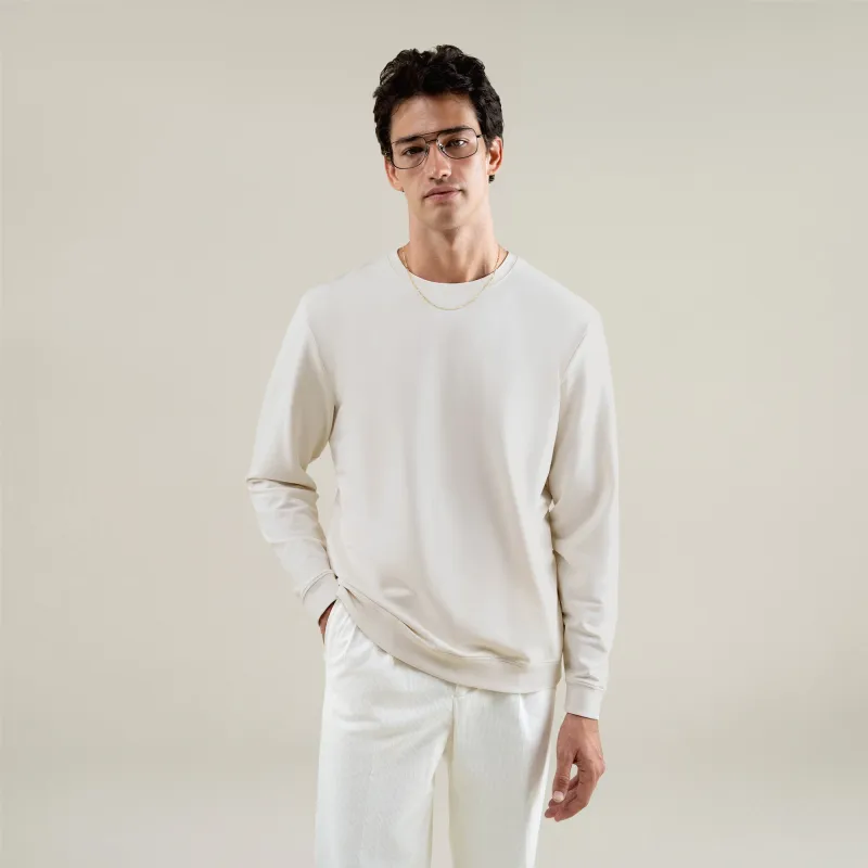 Cumulus Crew Pullover - Bone sold by Sene