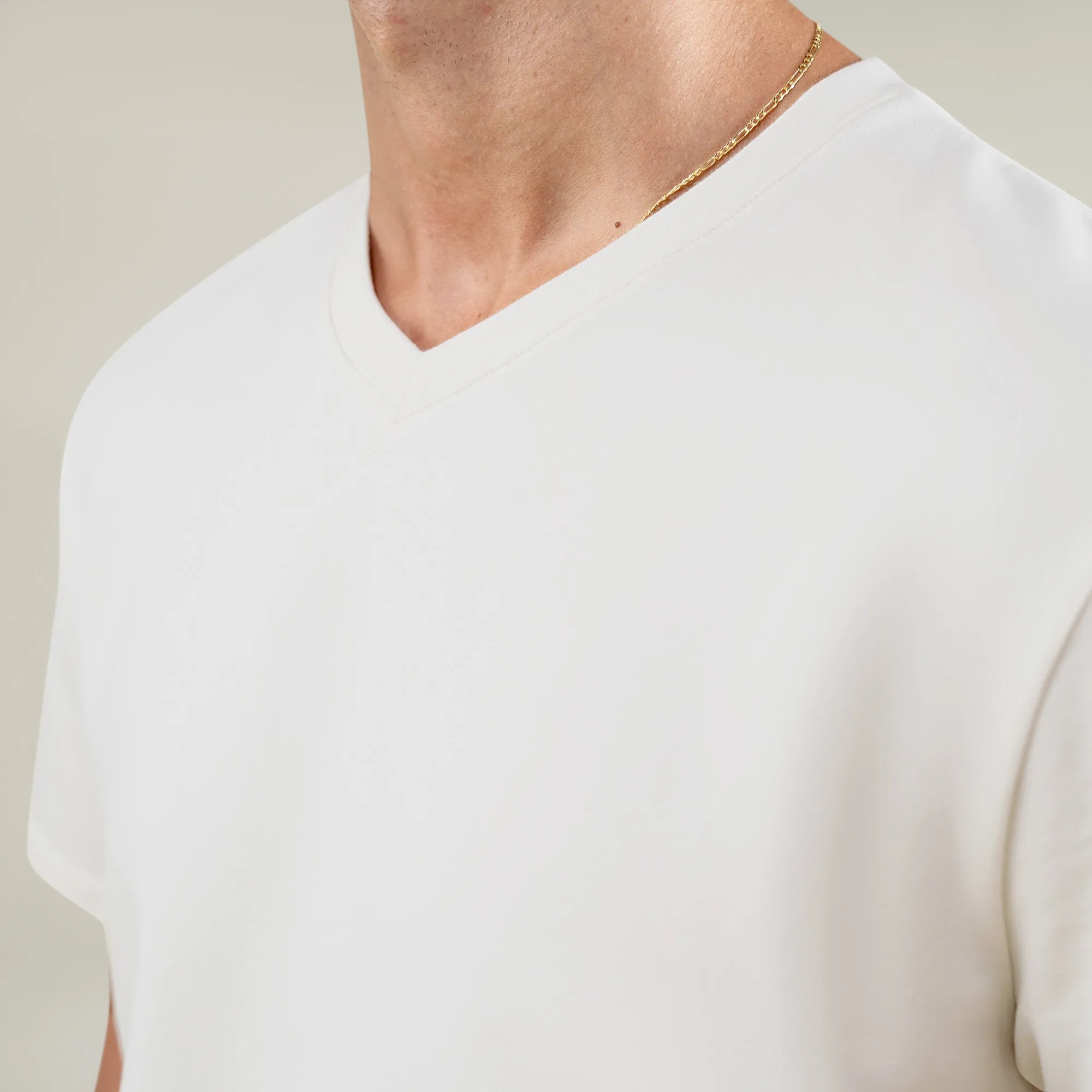 Cumulus V-Neck T-Shirt - Bone sold by Sene product image thumbnail 4