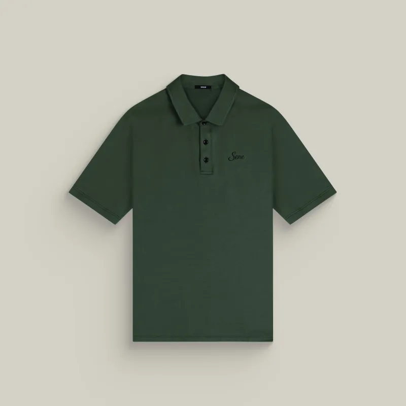Cumulus Script Polo - Moss sold by Sene
