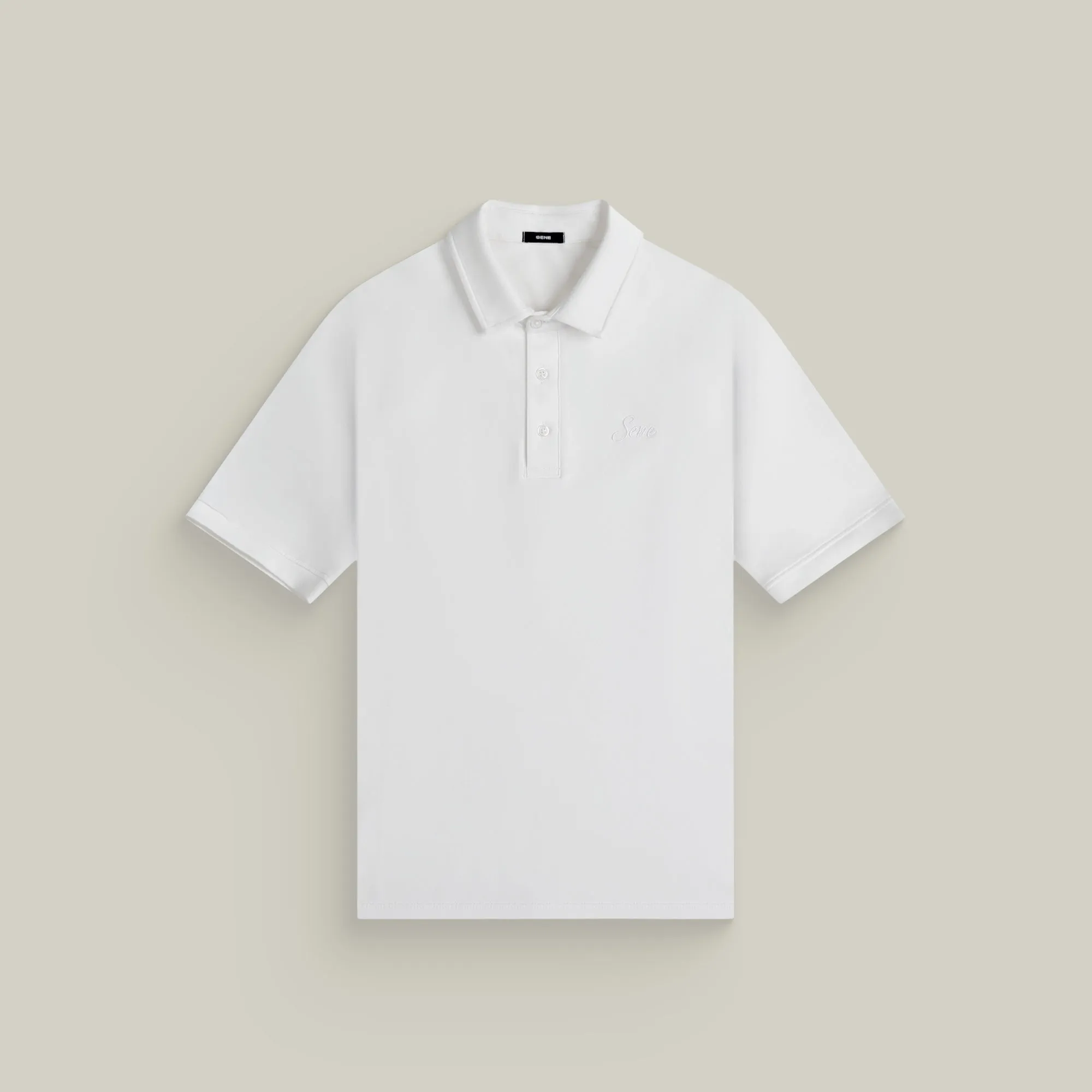 Cumulus Script Polo - White sold by Sene