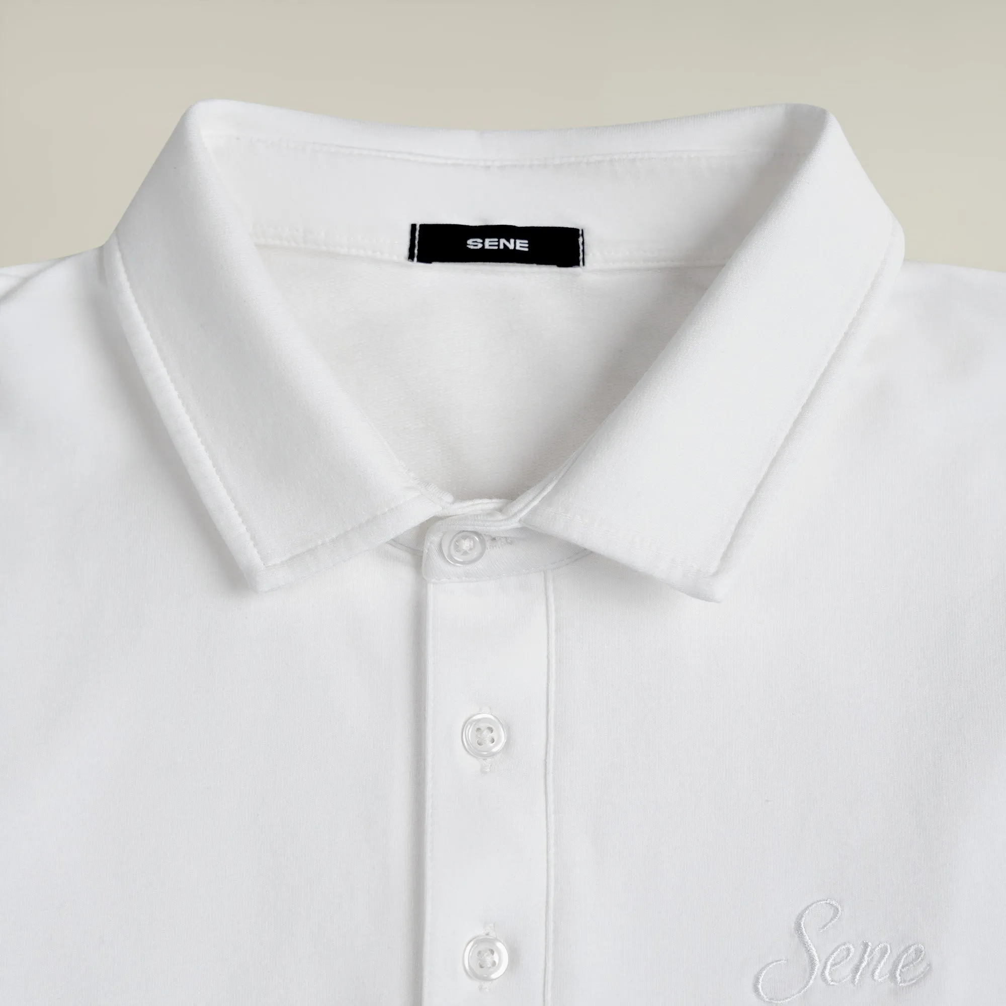 Cumulus Script Polo - White sold by Sene product image thumbnail 3
