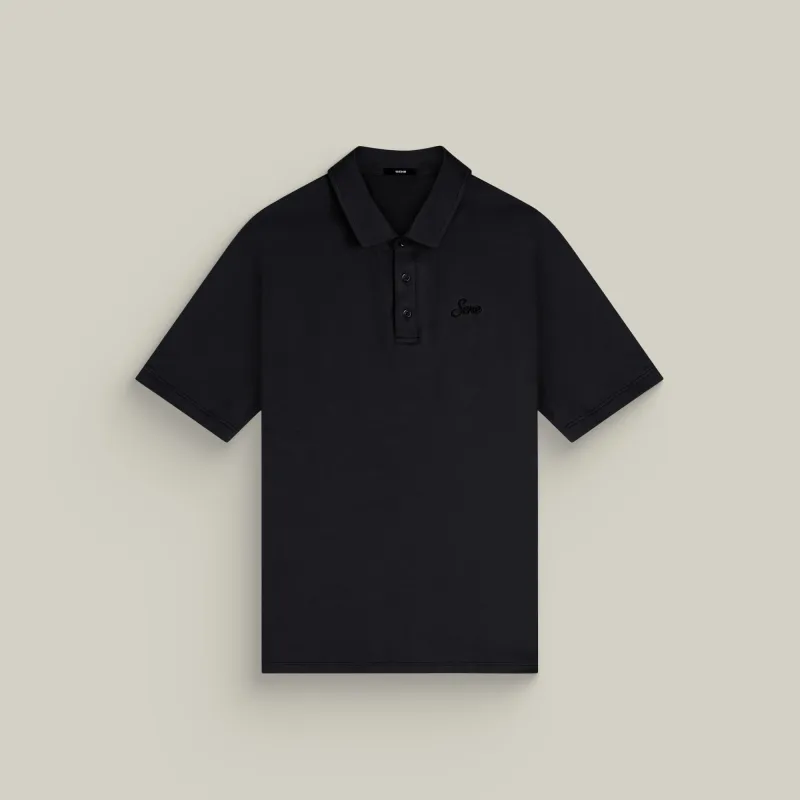 Cumulus Script Polo - Black sold by Sene