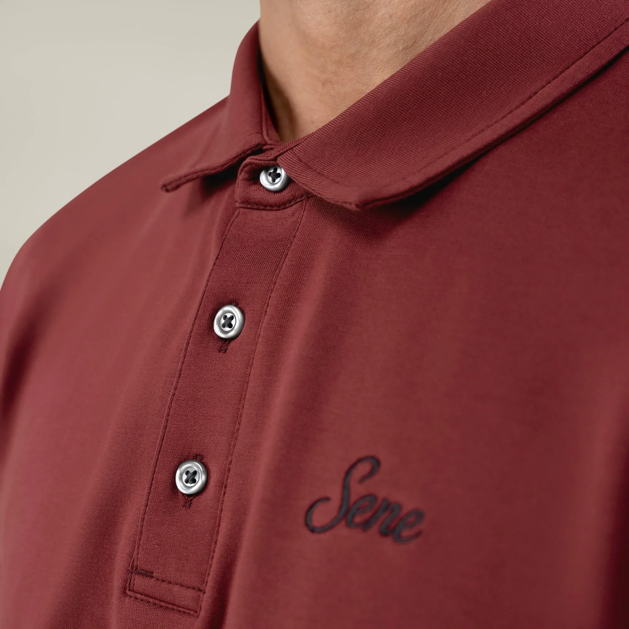 Cumulus Script Polo - Maroon sold by Sene product image thumbnail 5