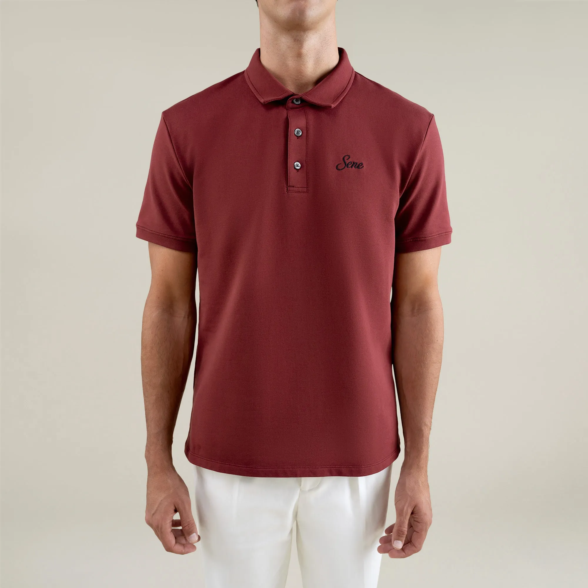Cumulus Script Polo - Maroon sold by Sene product image thumbnail 4