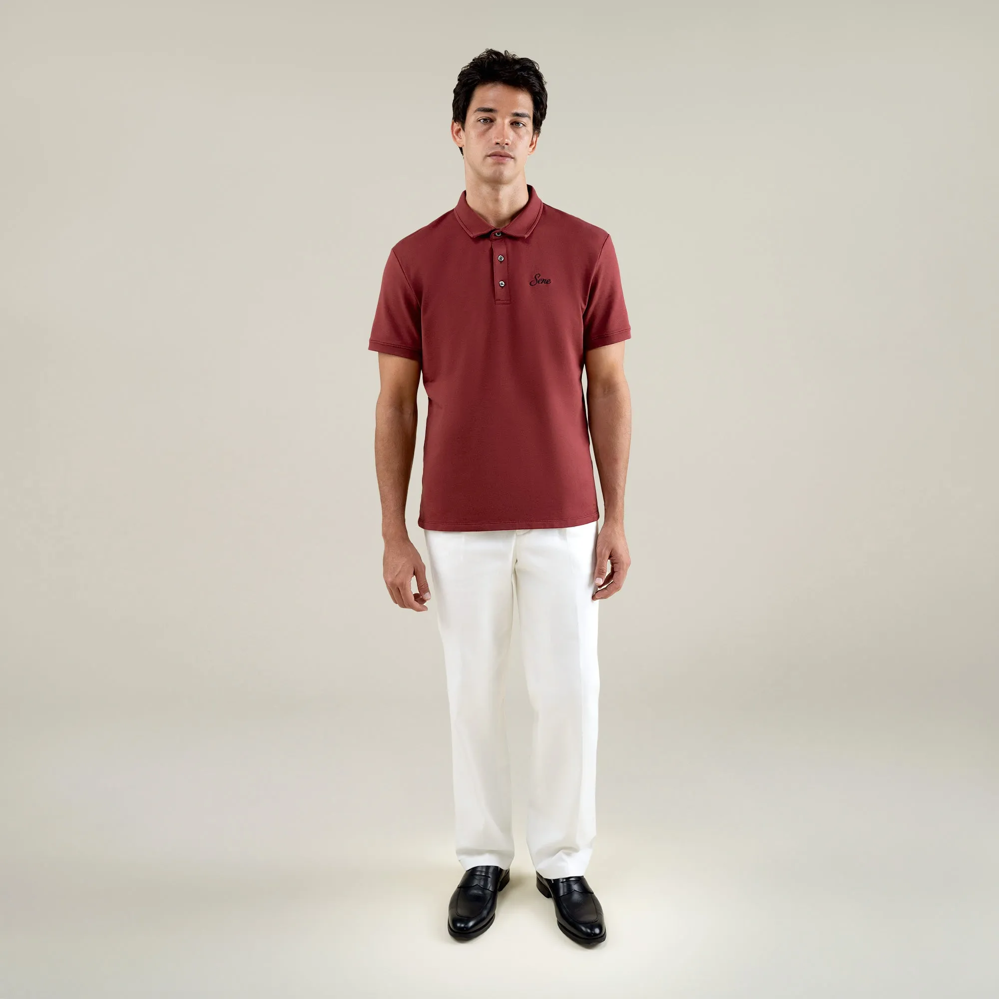 Cumulus Script Polo - Maroon sold by Sene product image thumbnail 3