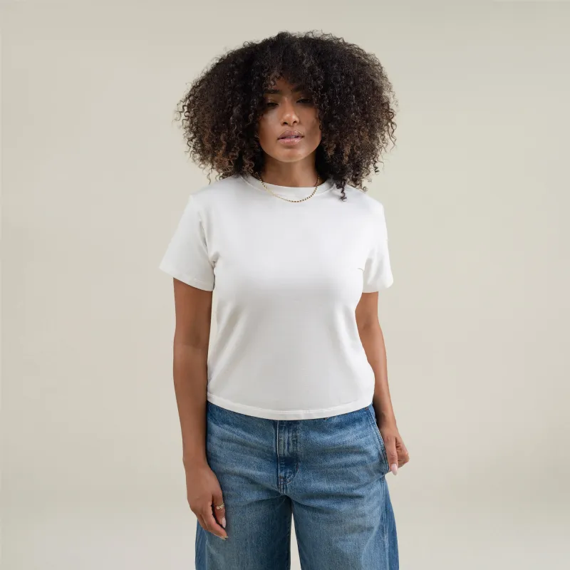 Cumulus Boxy Tee - Bone sold by Sene