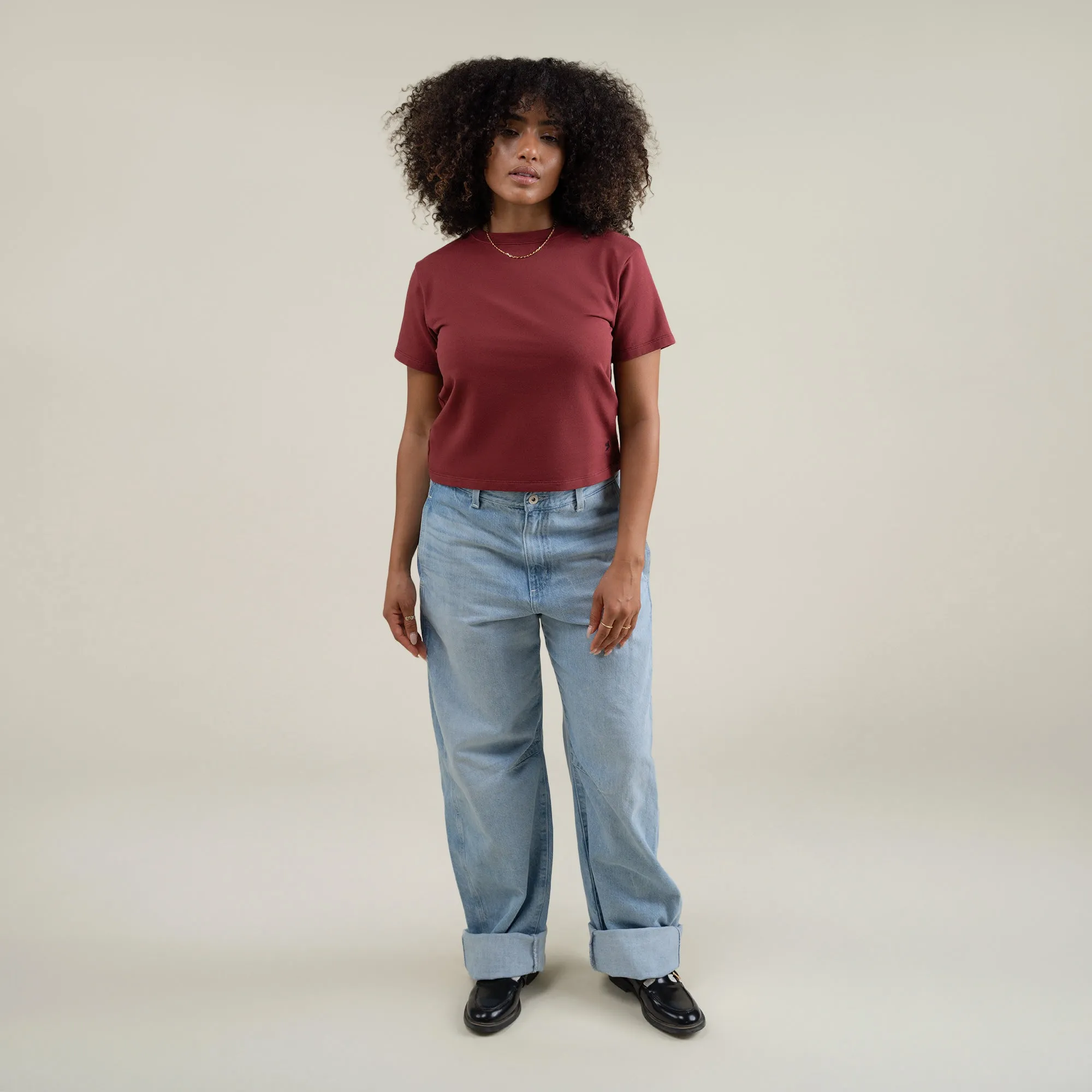 Cumulus Boxy Tee - Maroon sold by Sene product image thumbnail 3