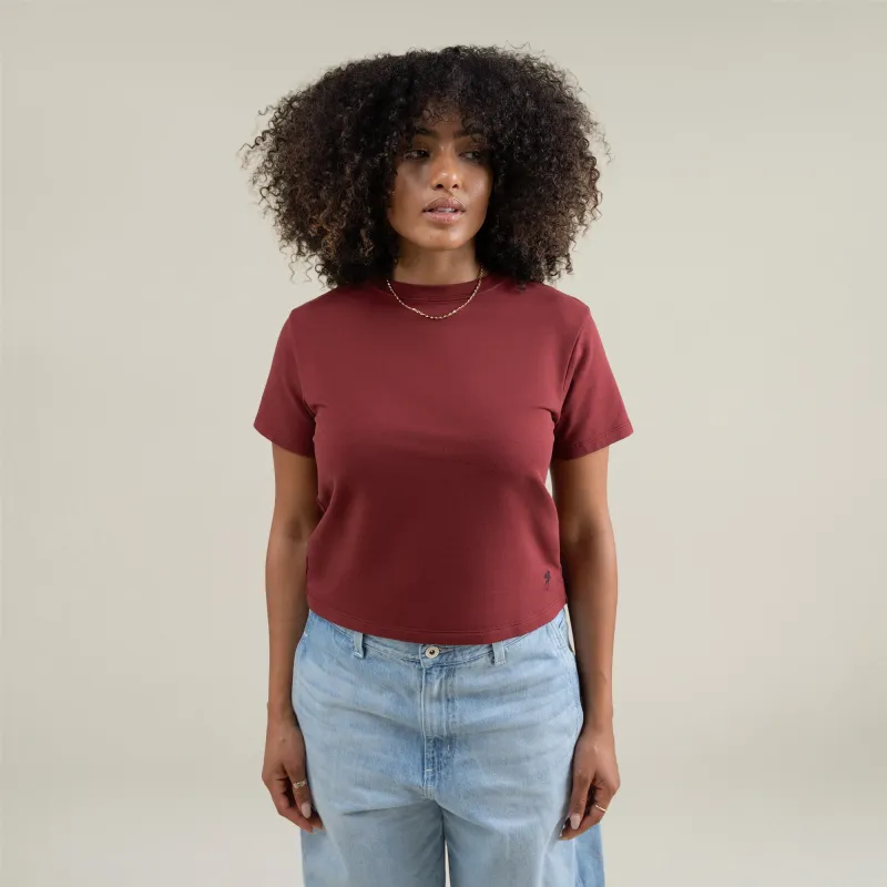 Cumulus Boxy Tee - Maroon sold by Sene