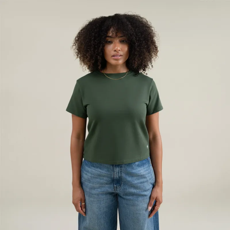 Cumulus Boxy Tee - Moss sold by Sene