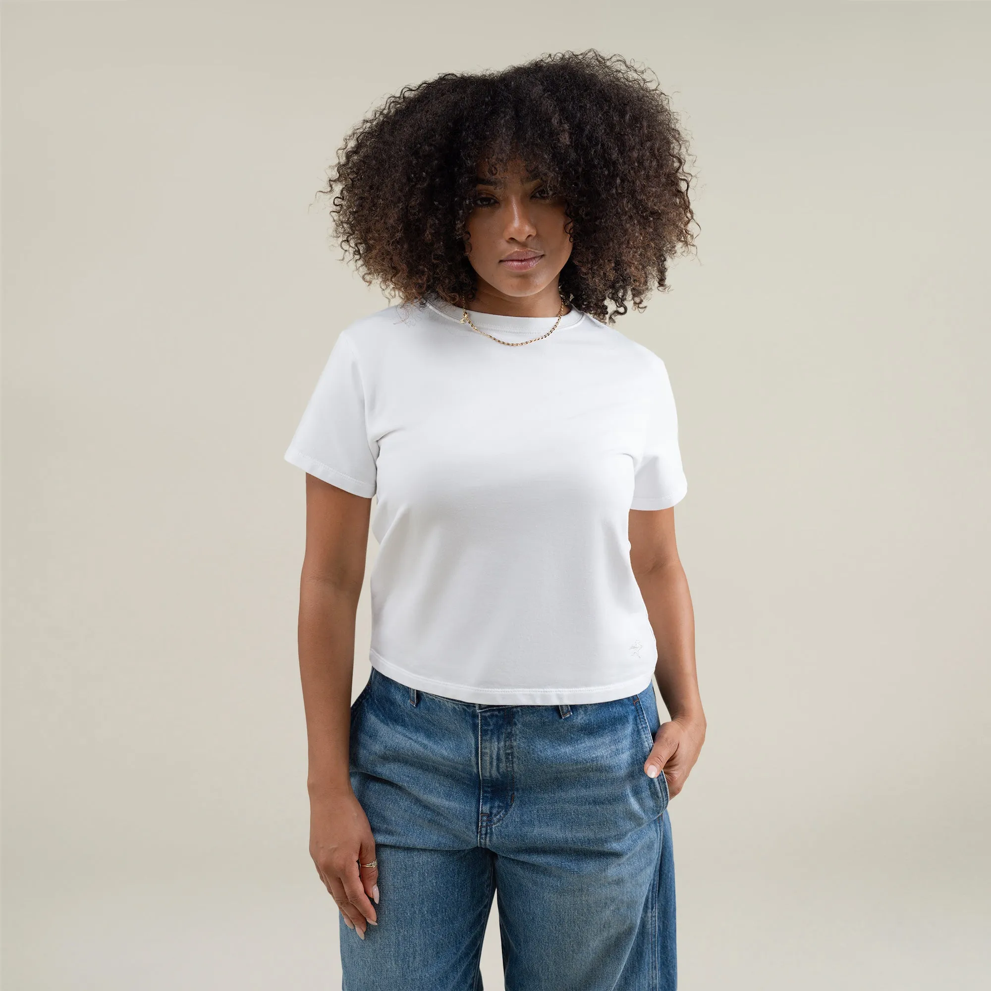 Cumulus Boxy Tee - White sold by Sene