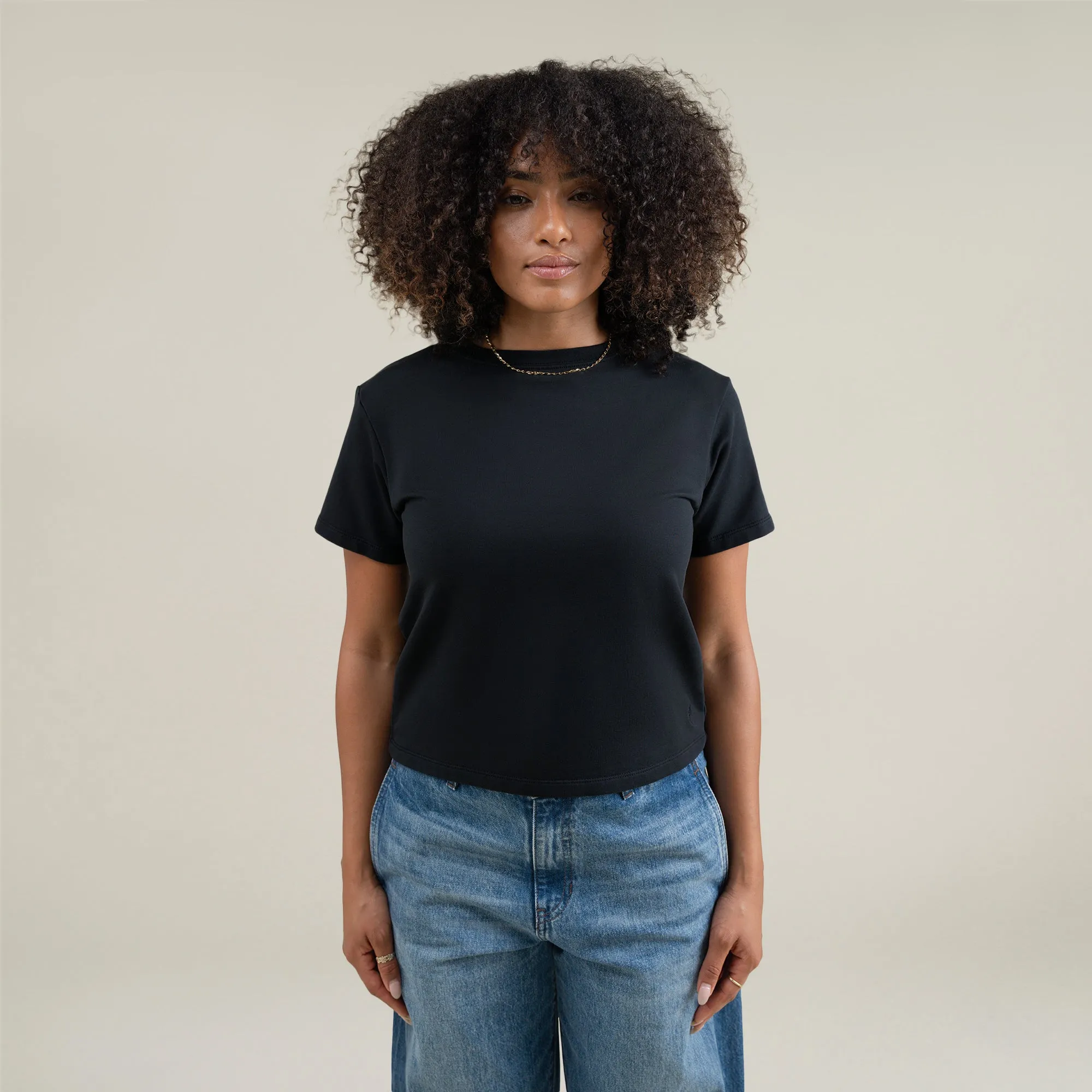 Cumulus Boxy Tee - Black sold by Sene