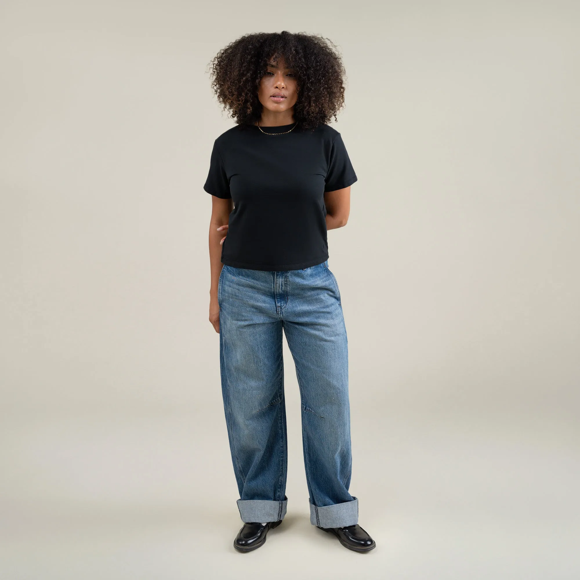 Cumulus Boxy Tee - Black sold by Sene product image thumbnail 3