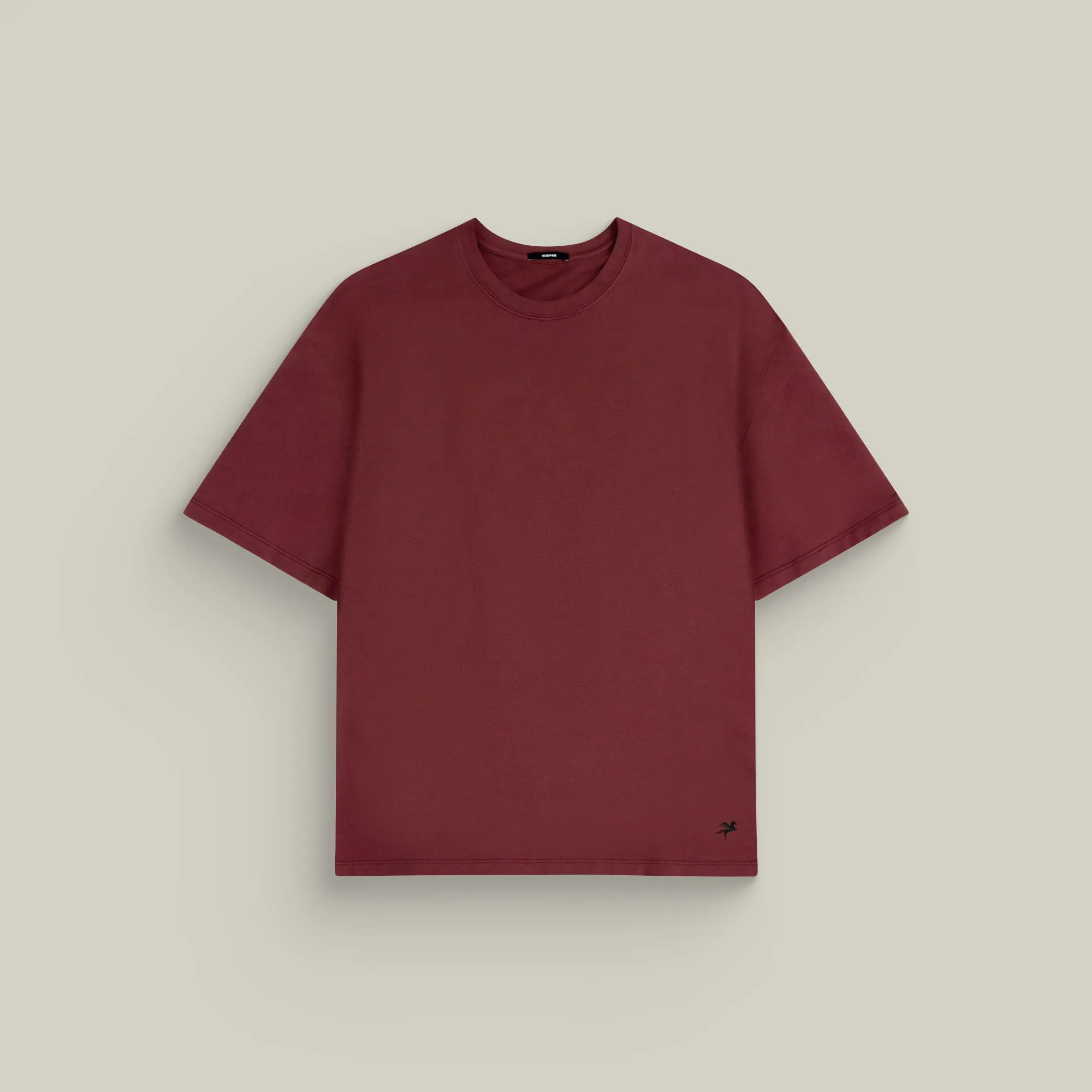 Cumulus Drop Shoulder T-Shirt - Maroon sold by Sene product image thumbnail 2