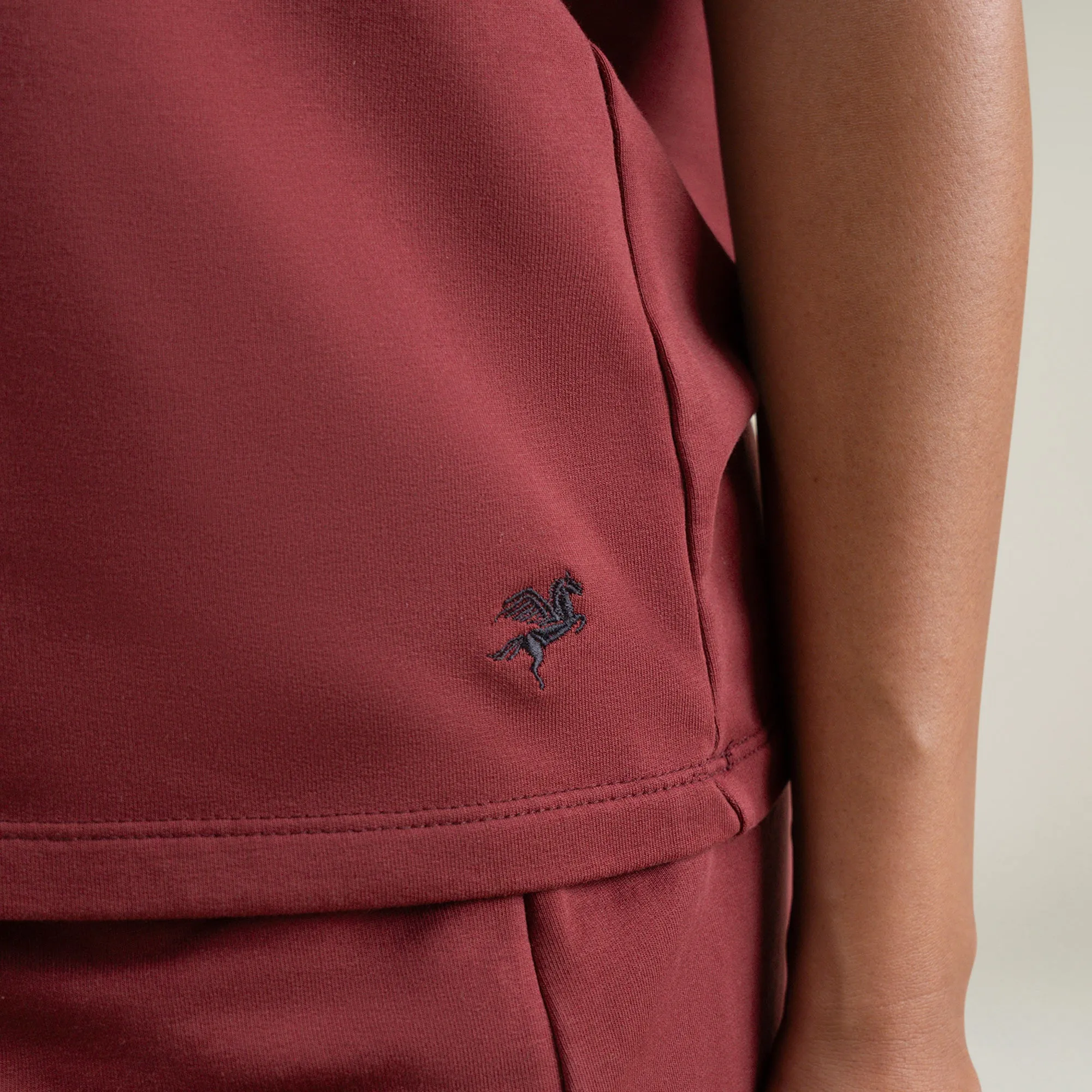 Cumulus Drop Shoulder T-Shirt - Maroon sold by Sene product image thumbnail 5