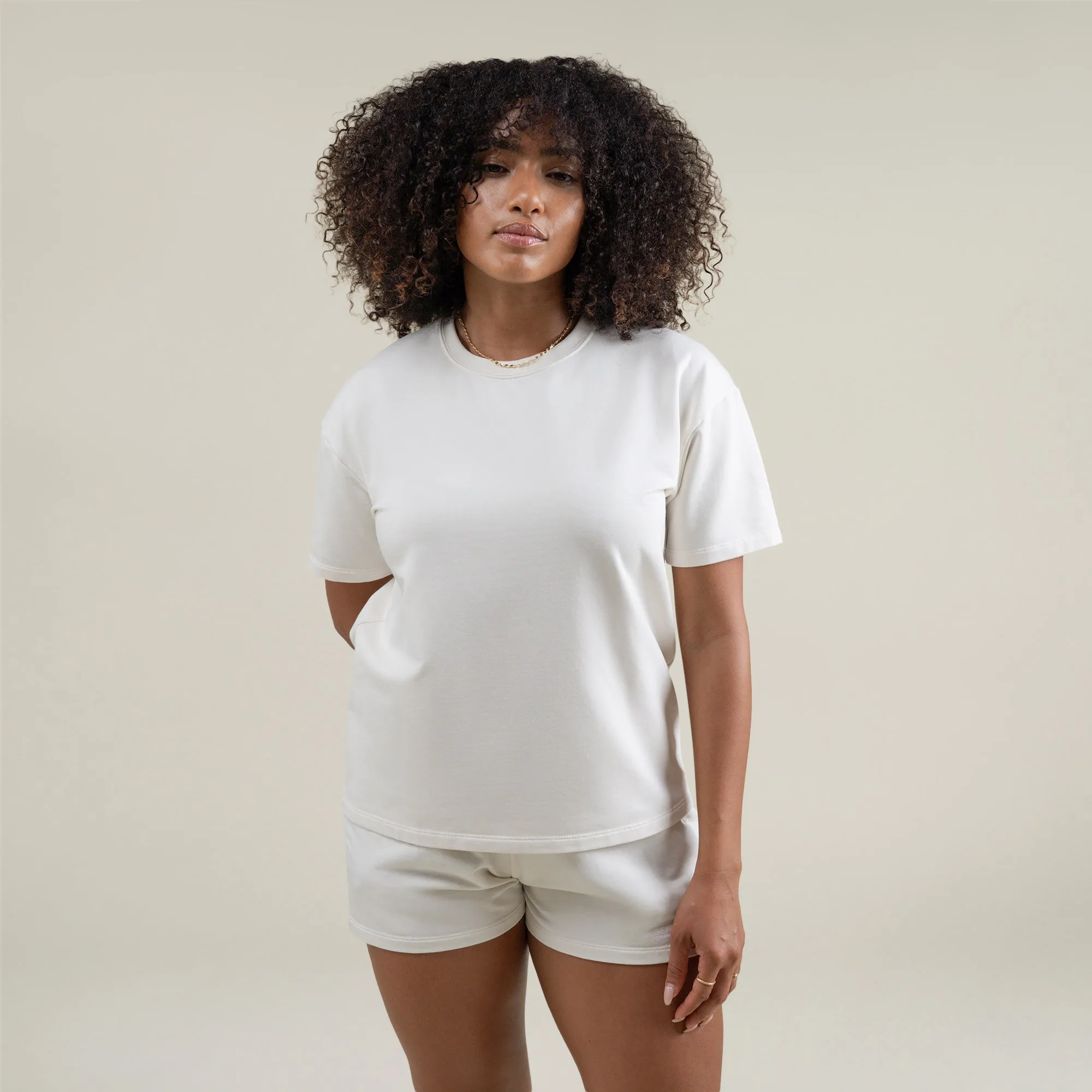 Cumulus Relaxed T-Shirt - Bone sold by Sene