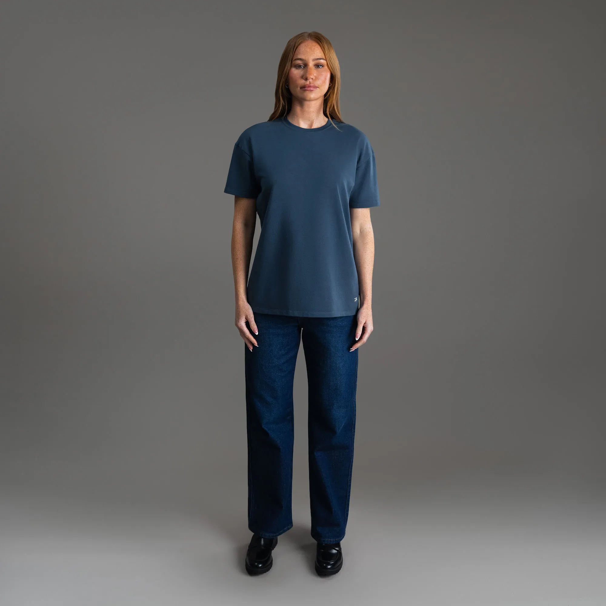 Cumulus Drop Shoulder T-Shirt - Deep Sea sold by Sene product image thumbnail 3