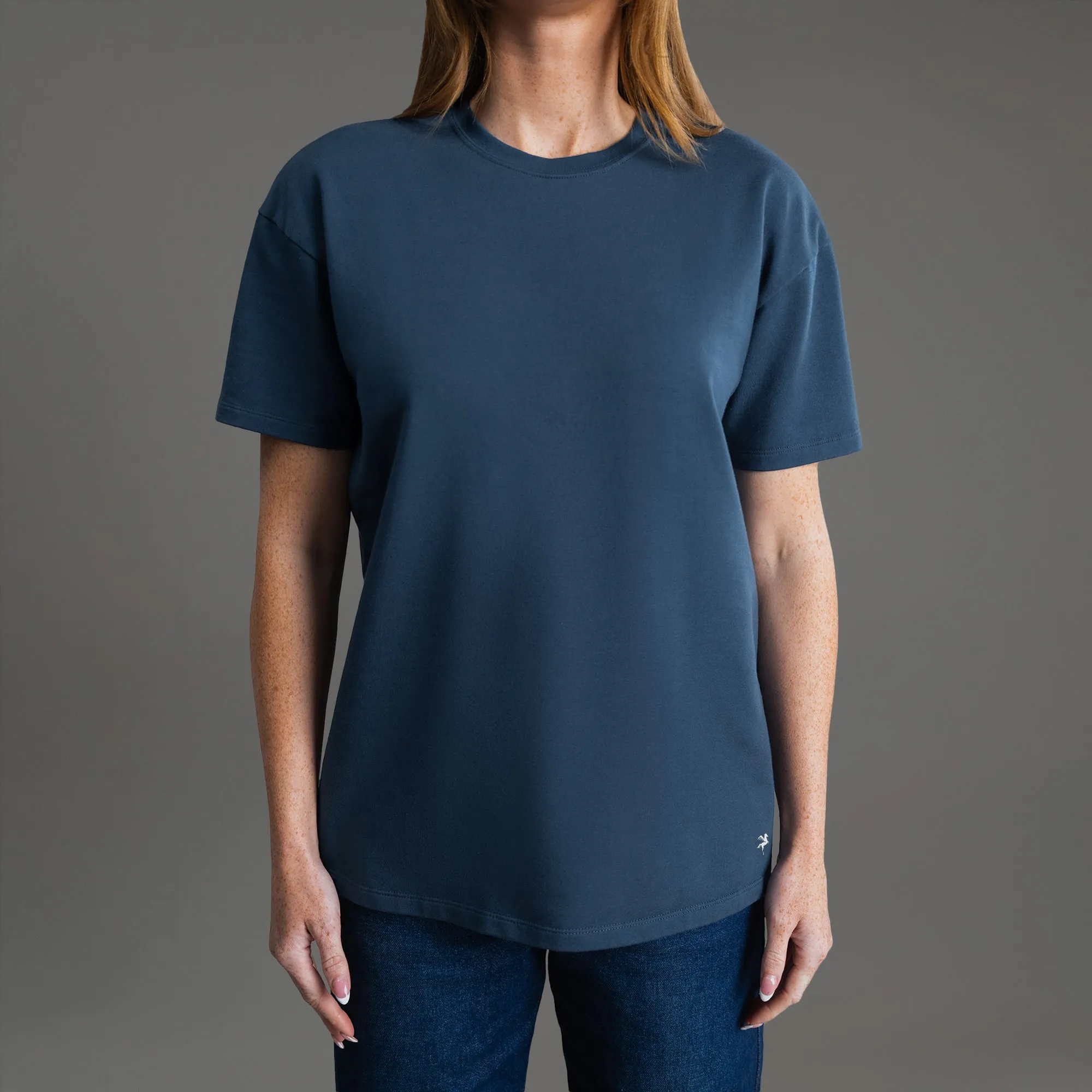 Cumulus Drop Shoulder T-Shirt - Deep Sea sold by Sene product image thumbnail 4