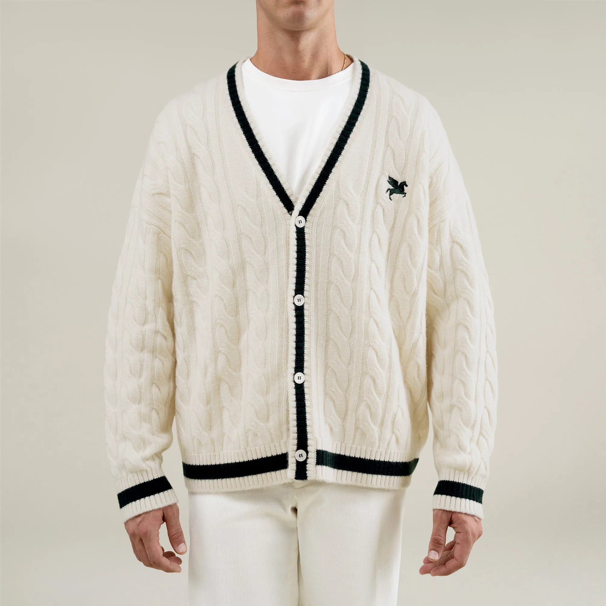 Cashmere Cableknit Cardigan - Creme sold by Sene product image thumbnail 4