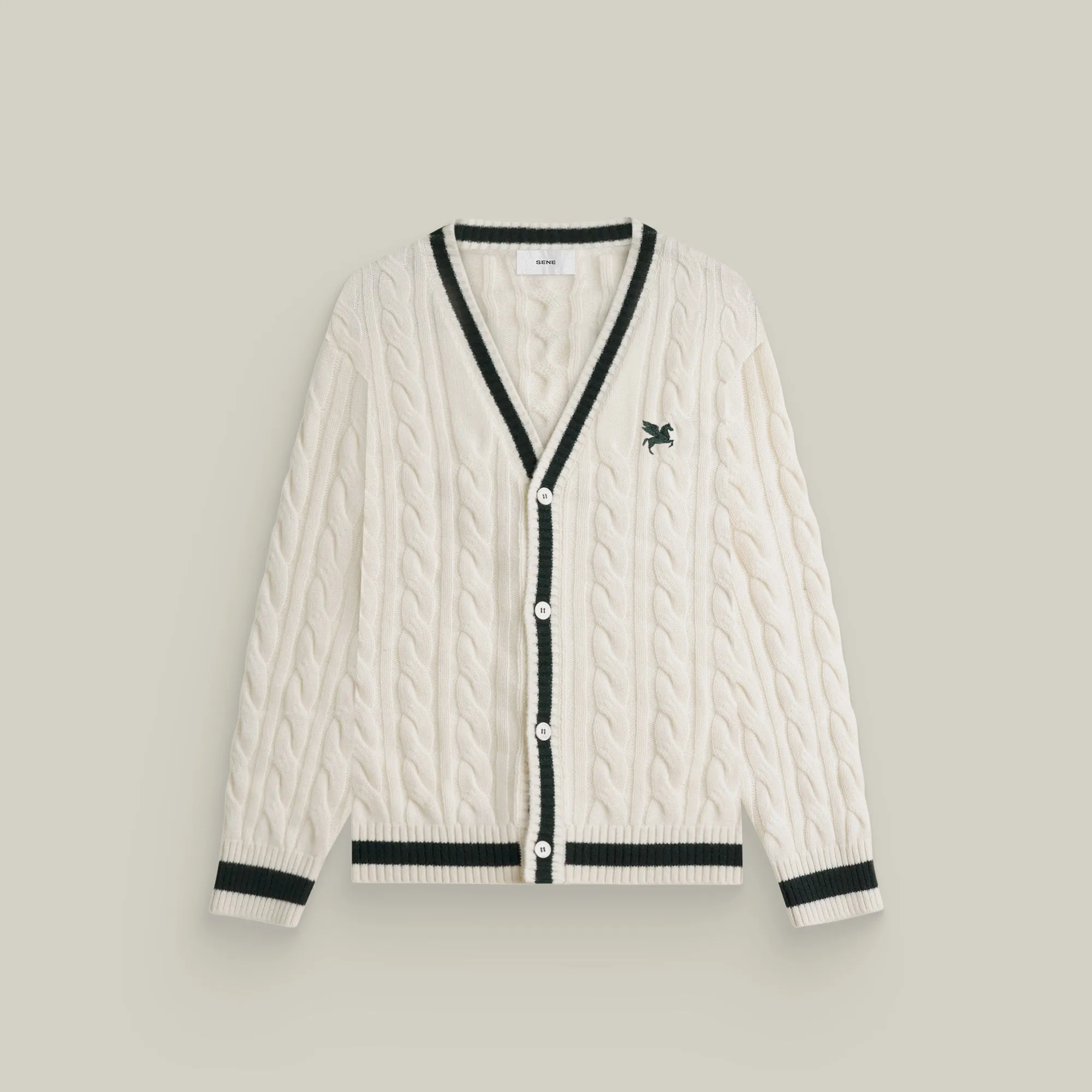 Cashmere Cableknit Cardigan - Creme sold by Sene product image thumbnail 2