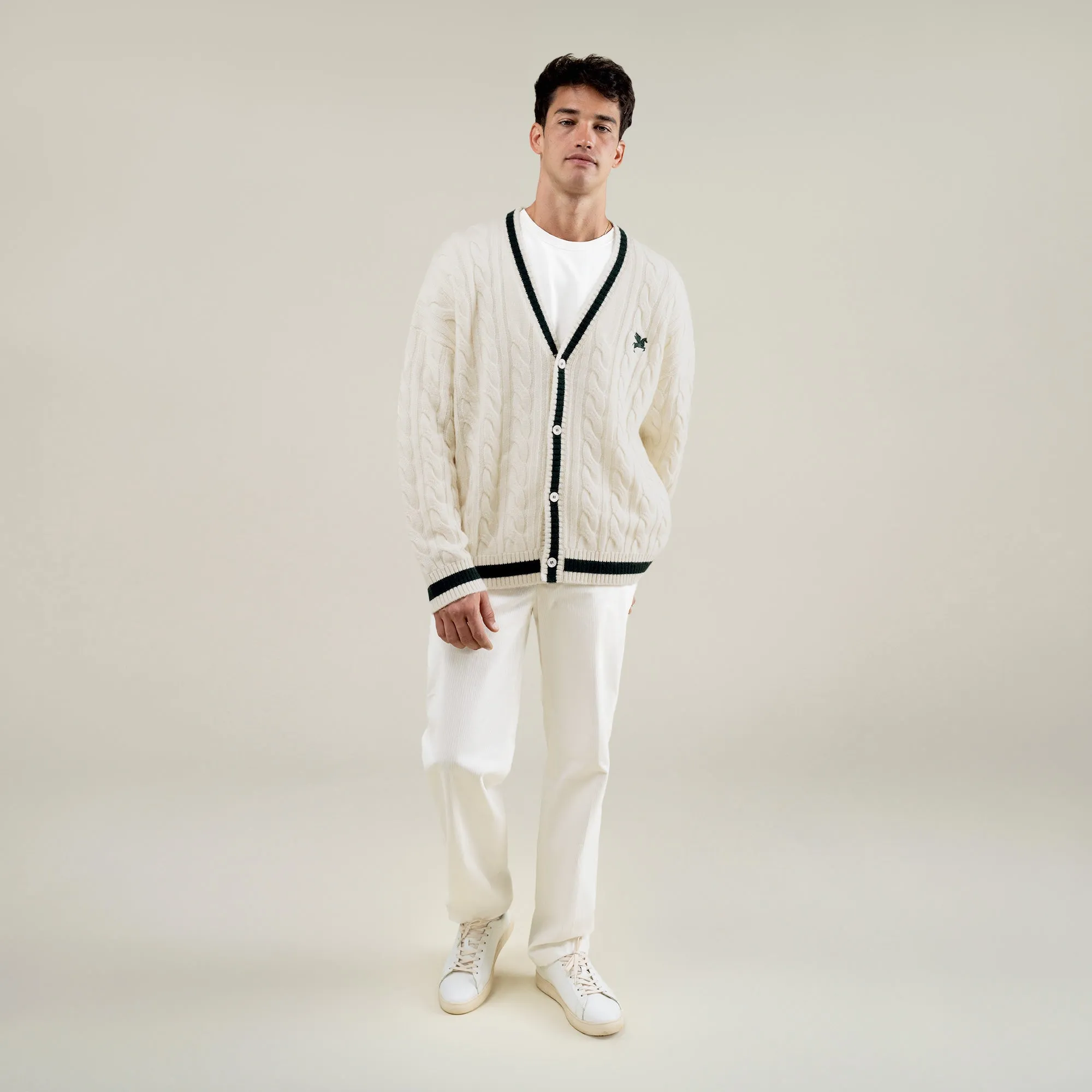 Cashmere Cableknit Cardigan - Creme sold by Sene product image thumbnail 3