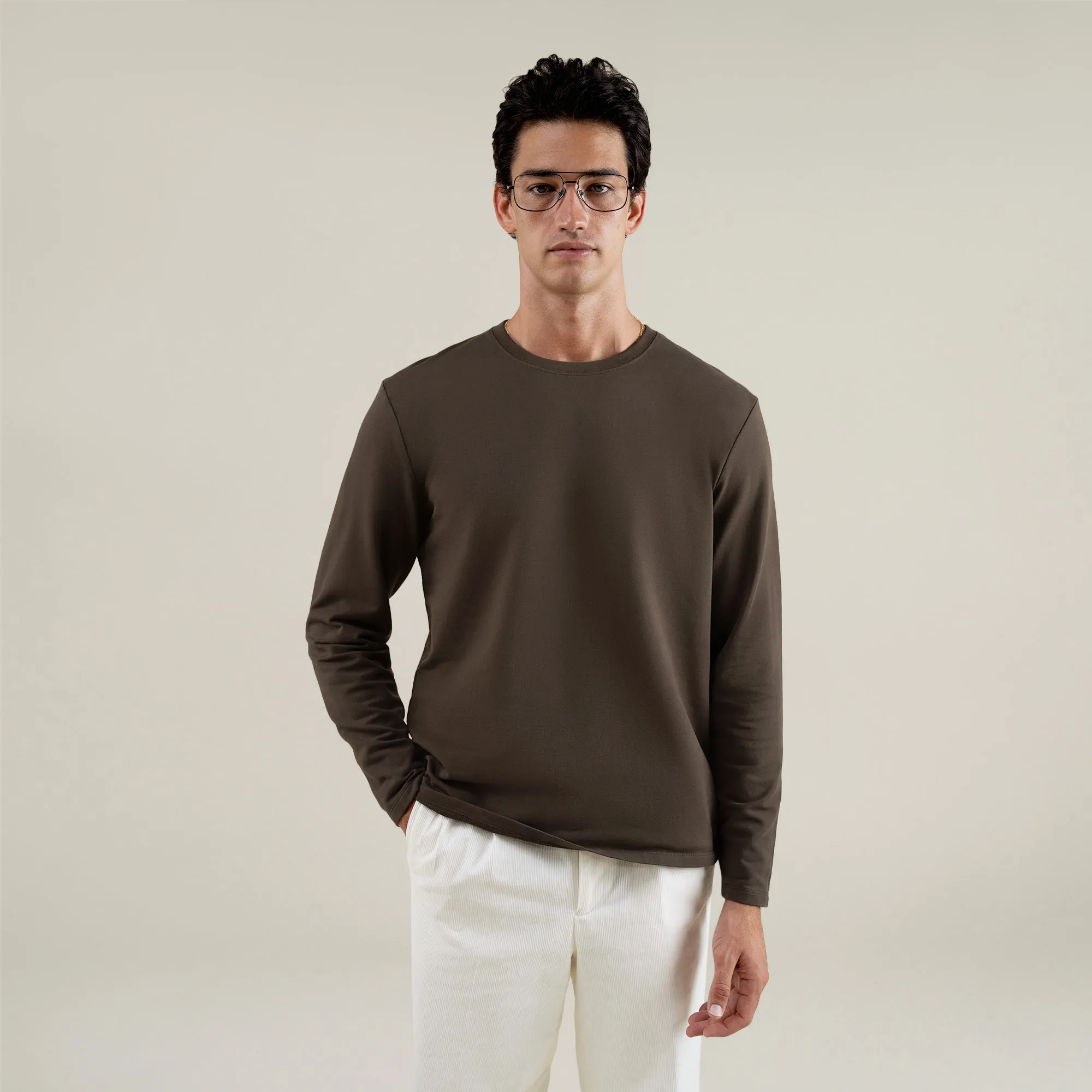 Cumulus Long Sleeve Shirt - Umber sold by Sene