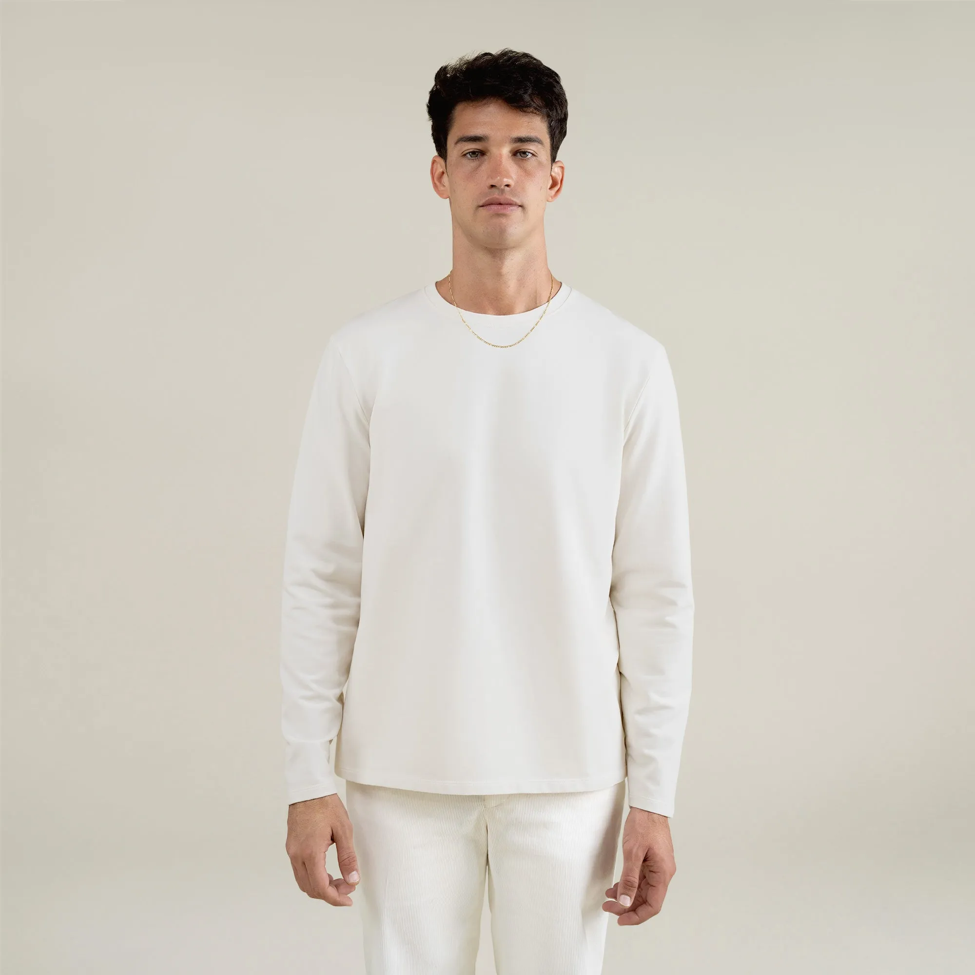 Cumulus Long Sleeve Shirt - Bone sold by Sene