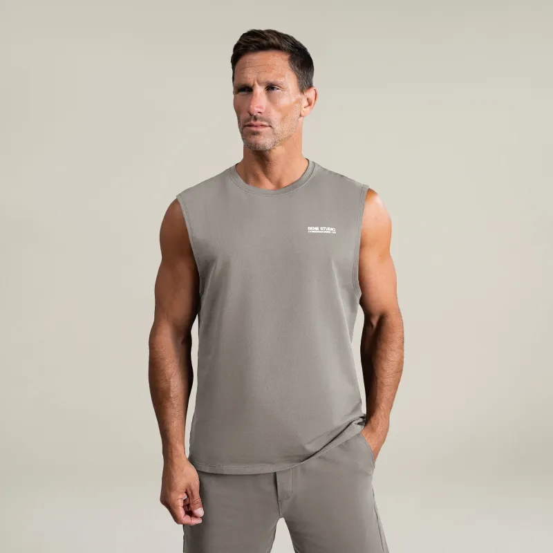 Commissioned Cumulus Tank Top - Frost Gray sold by Sene
