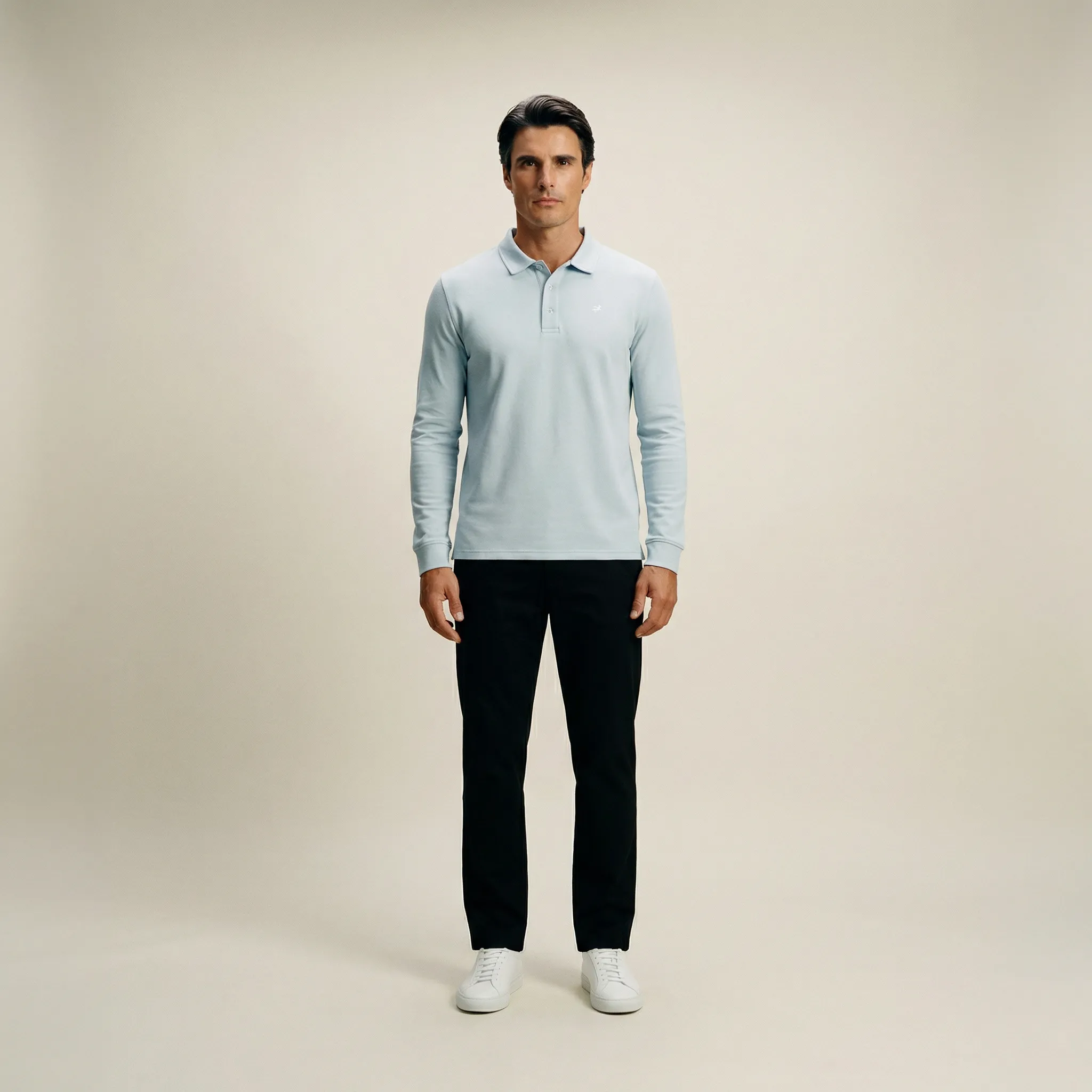 Cumulus Long Sleeve Polo - Blue Fog sold by Sene product image thumbnail 3