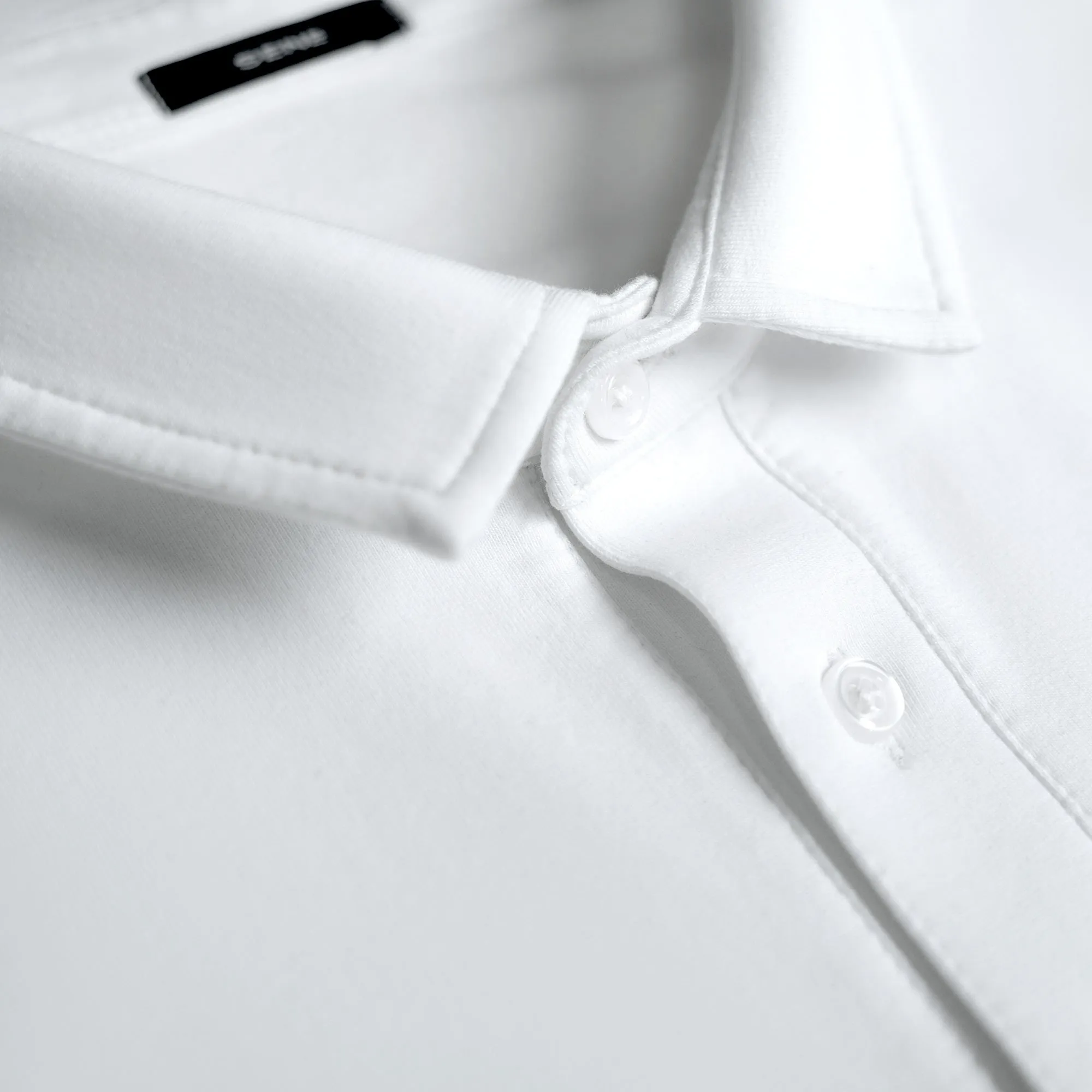 Cumulus Long Sleeve Polo - White sold by Sene product image thumbnail 4