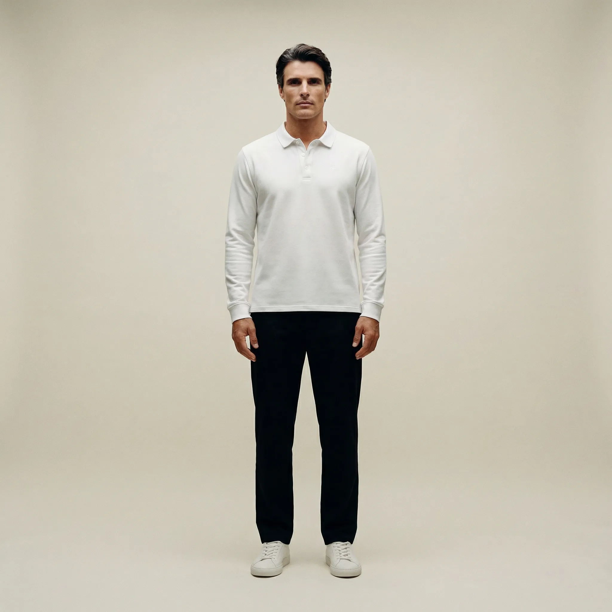 Cumulus Long Sleeve Polo - Bone sold by Sene product image thumbnail 3