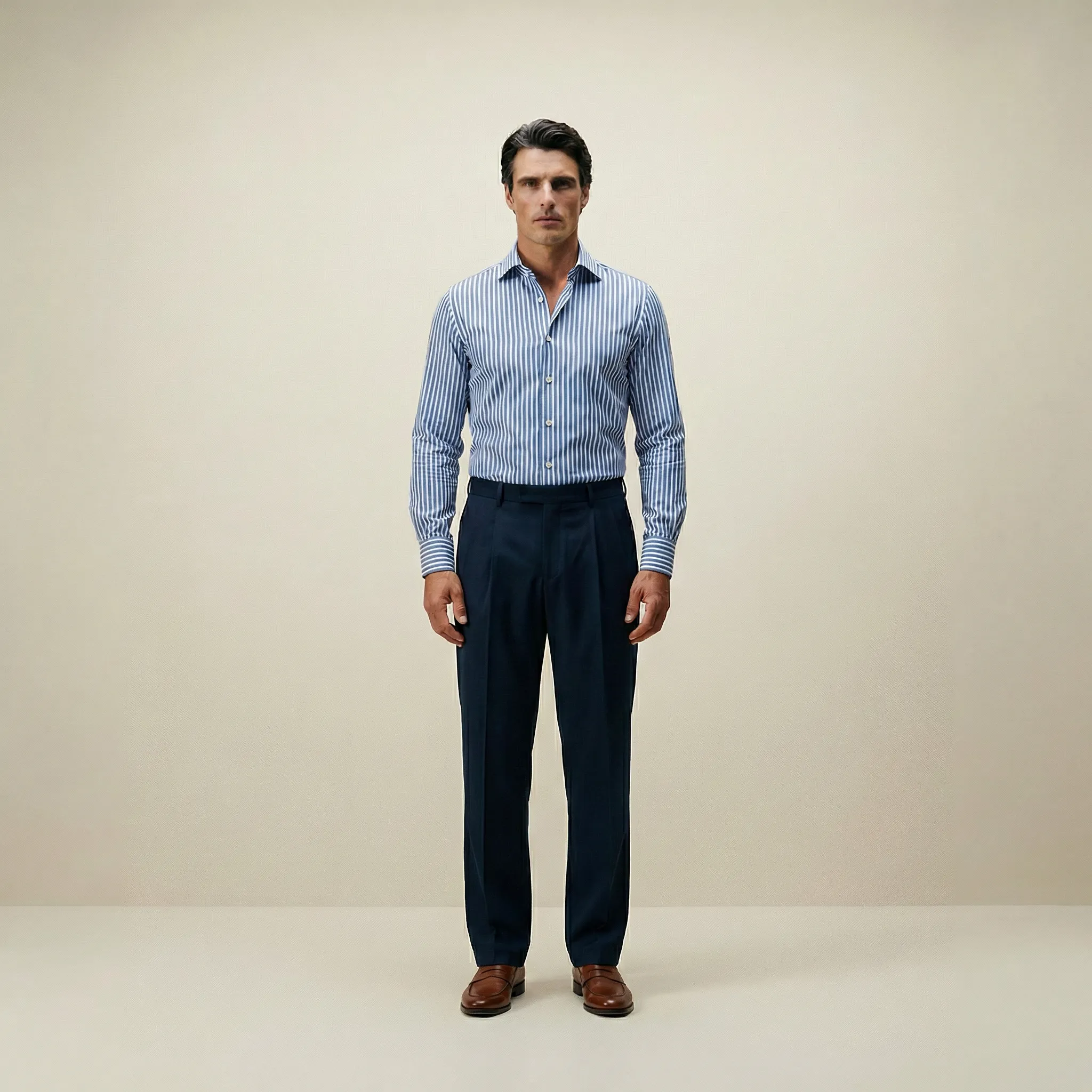 BreezeTech Spread Shirt - Azure Bengal Stripe sold by Sene product image thumbnail 2
