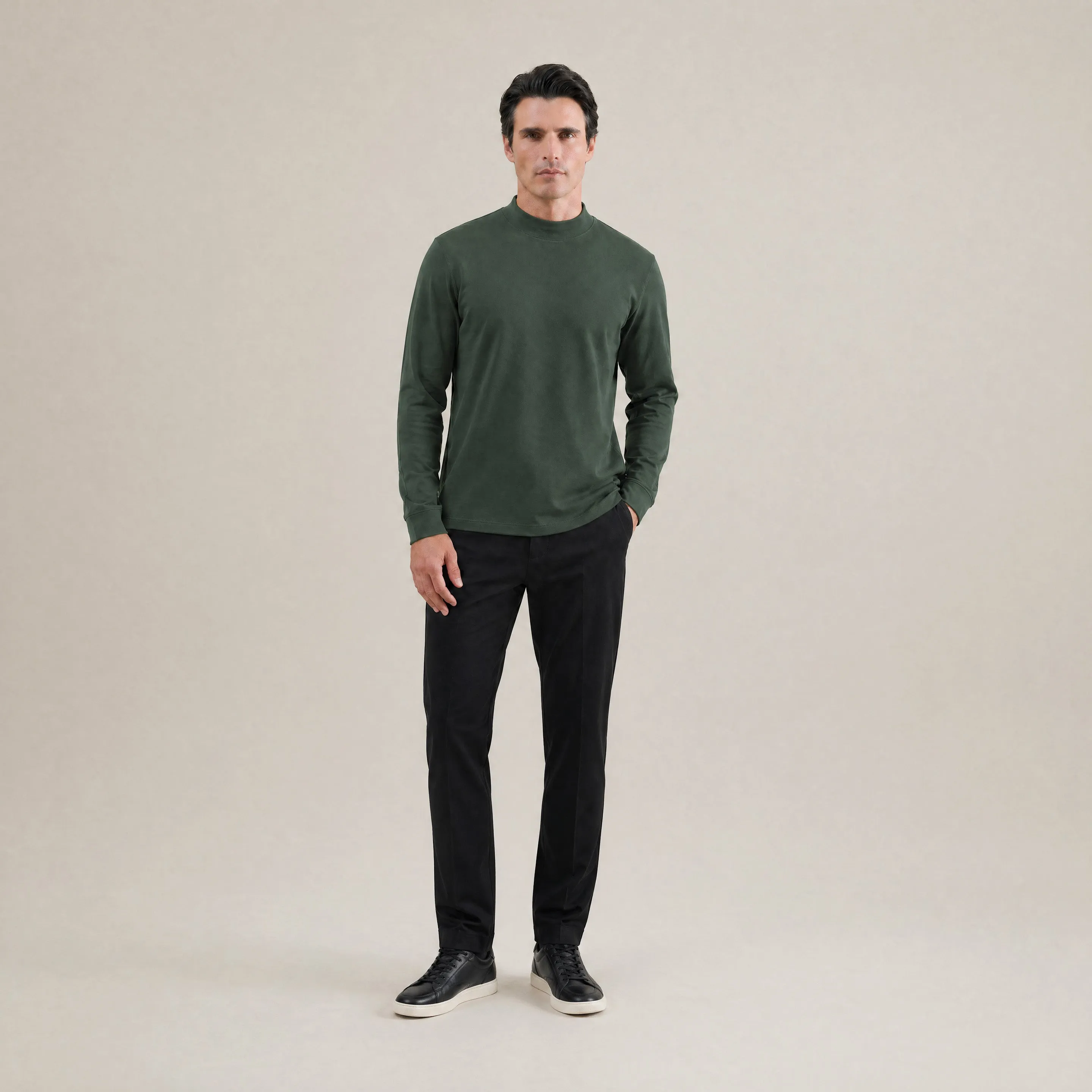 Cumulus Mockneck Long Sleeve T-Shirt - Moss sold by Sene product image thumbnail 3