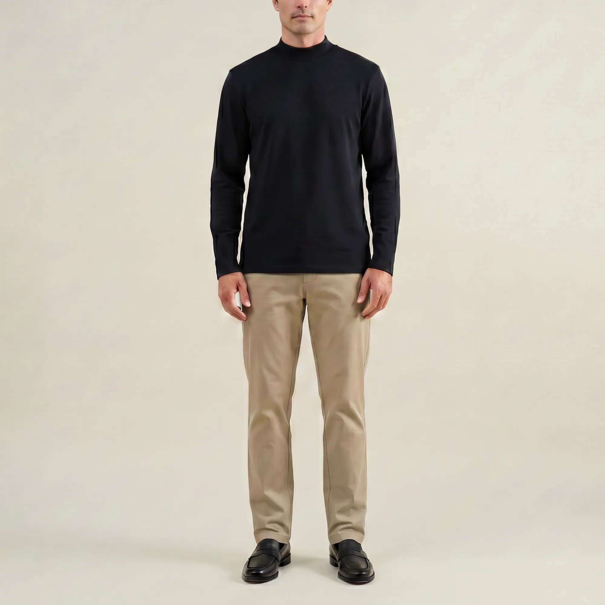 Cumulus Mockneck Long Sleeve T-Shirt - Black sold by Sene product image thumbnail 4