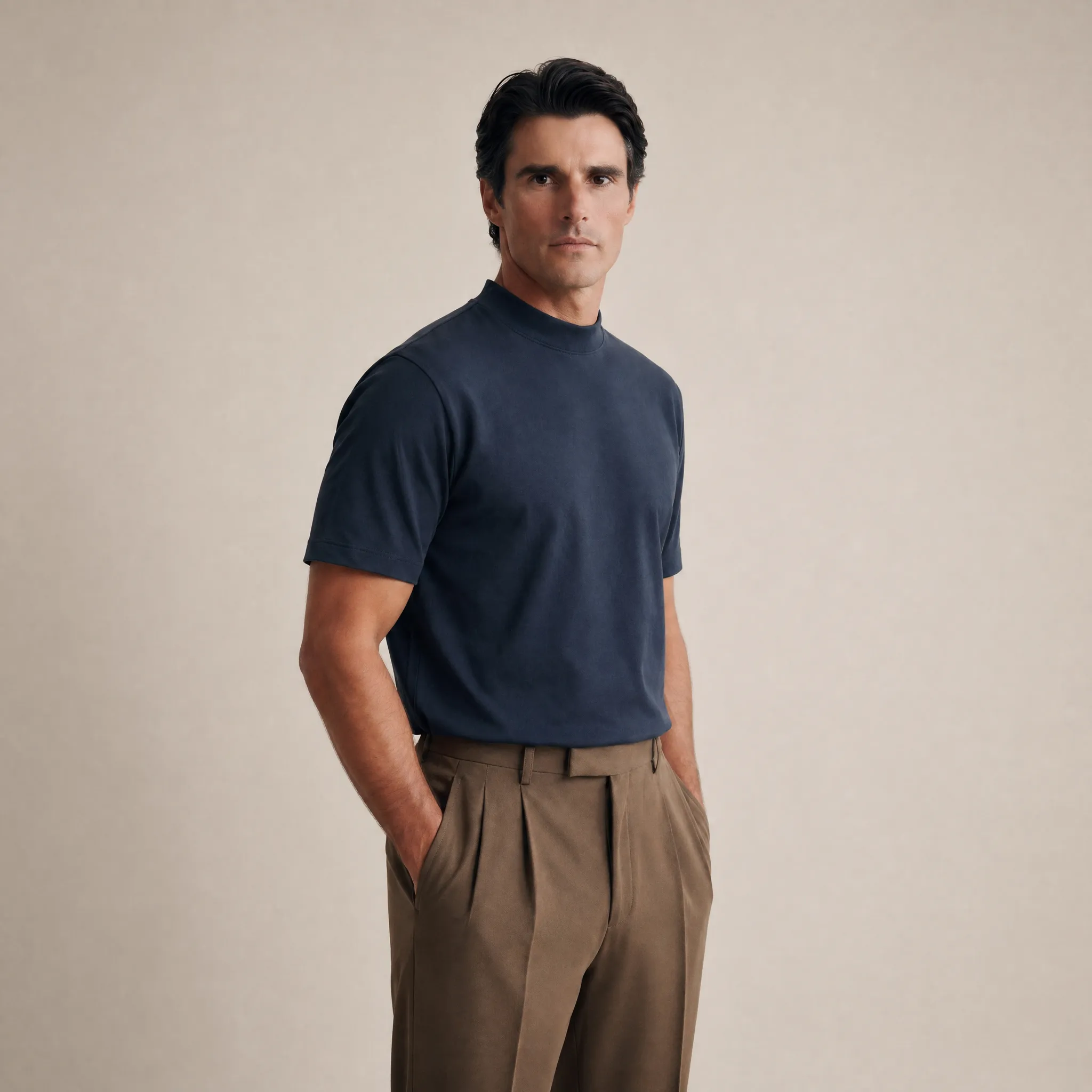 Cumulus Mockneck T-Shirt - Deep Sea sold by Sene product image thumbnail 3
