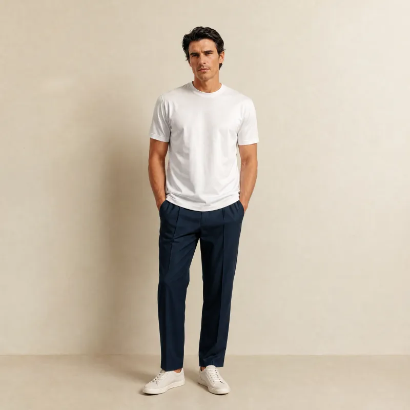Pima Reserve Crew T-Shirt - White made by Sene