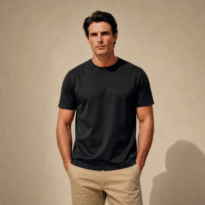 Pima Cotton Crew T-Shirt made by Sene
