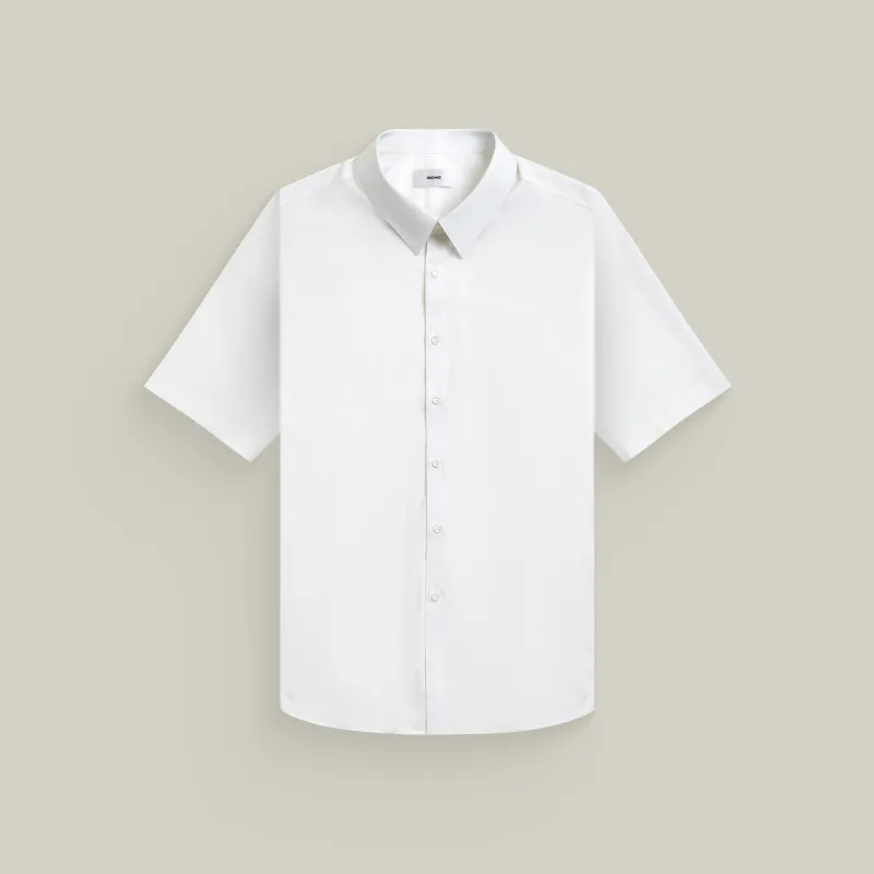 Bamboo Short Sleeve Button-Up Shirt - Sea Salt made by Sene